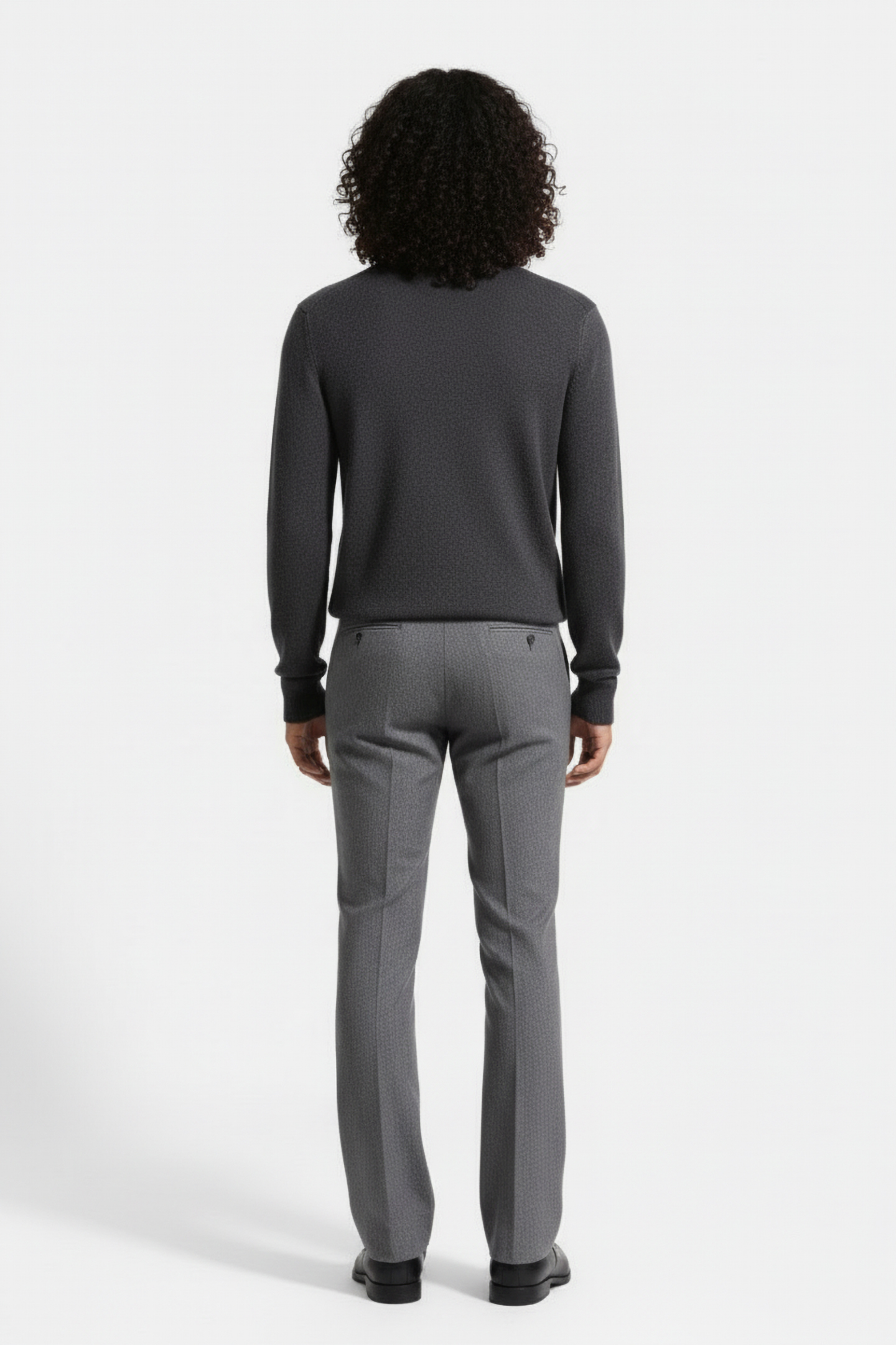 PIMA ORGANIC COTTON CASHMERE JUMPER DARK GREY HEATHER 2