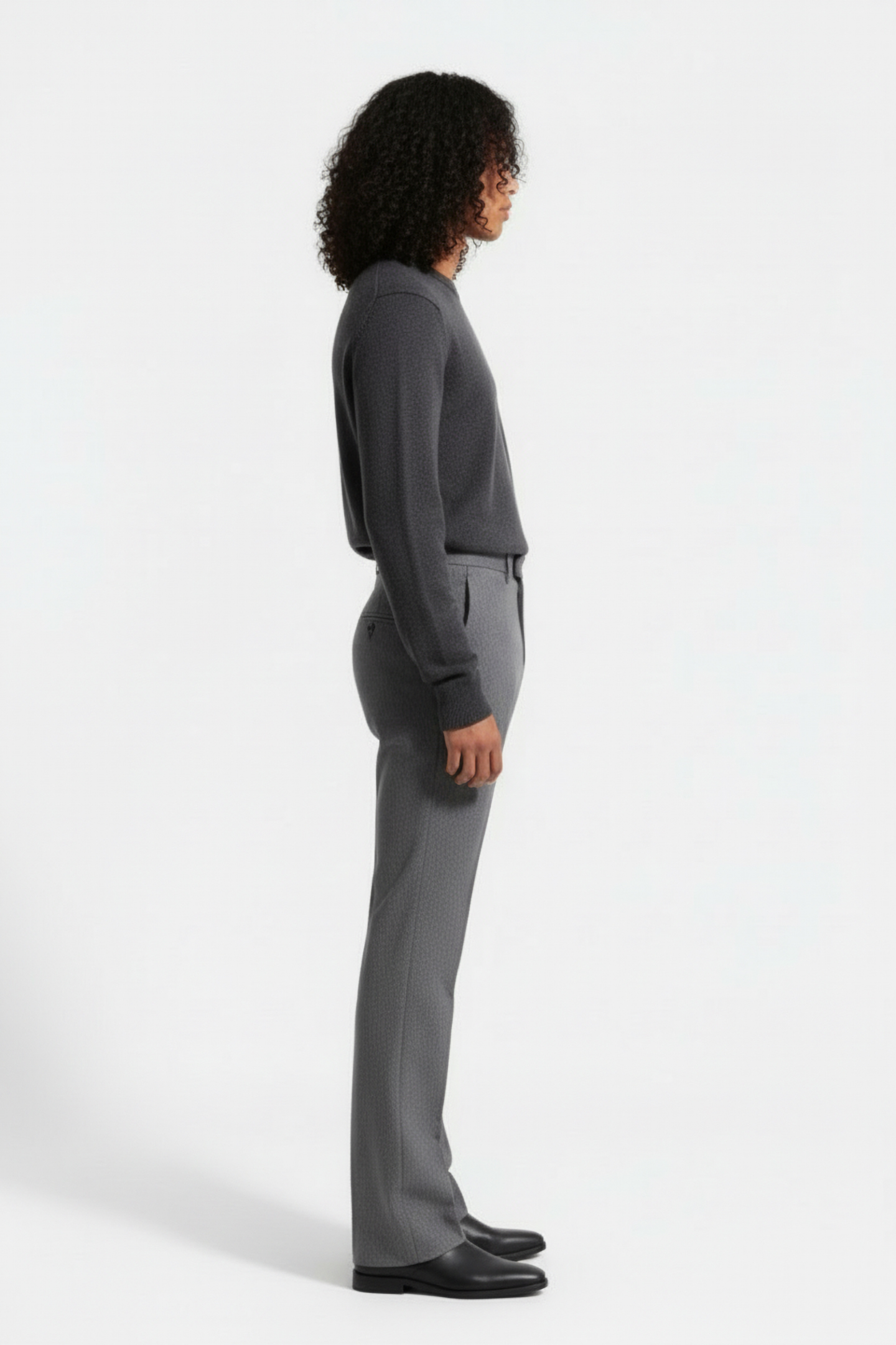 PIMA ORGANIC COTTON CASHMERE JUMPER DARK GREY HEATHER 3