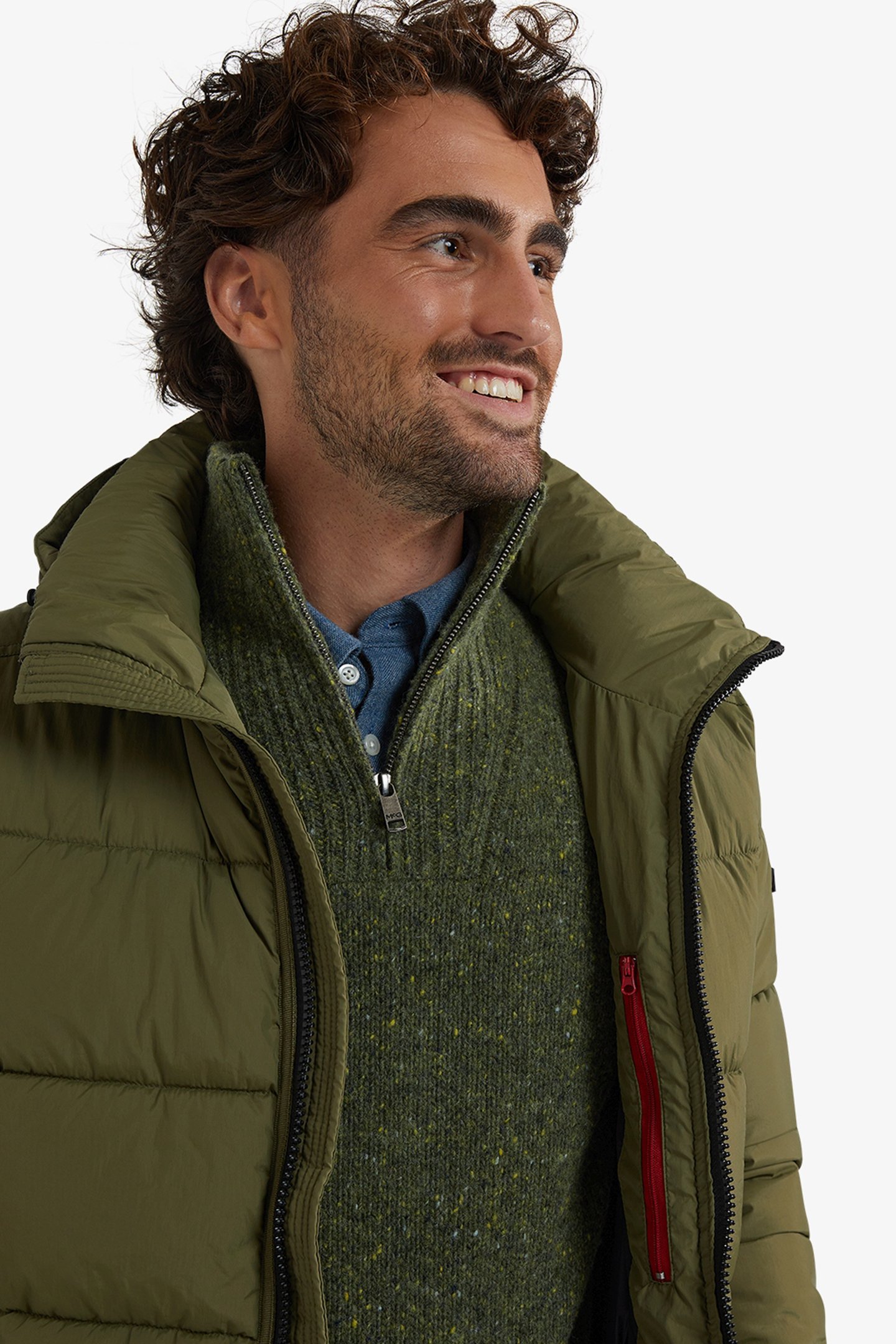 HOODED BOMBER JACKET MOSS GREEN 4
