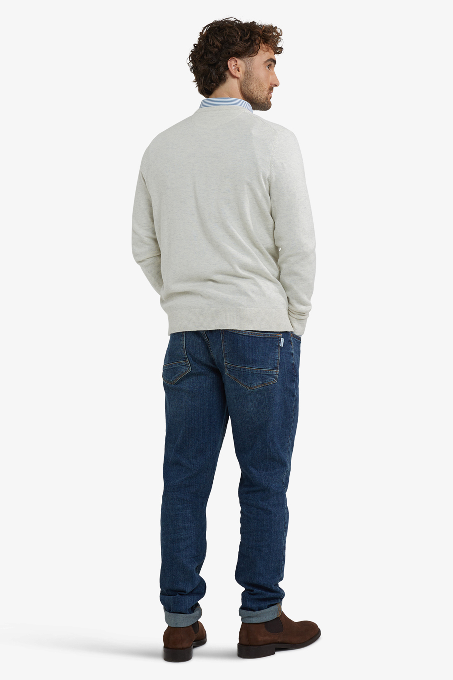 V-NECK SWEATER OFF WHITE 3