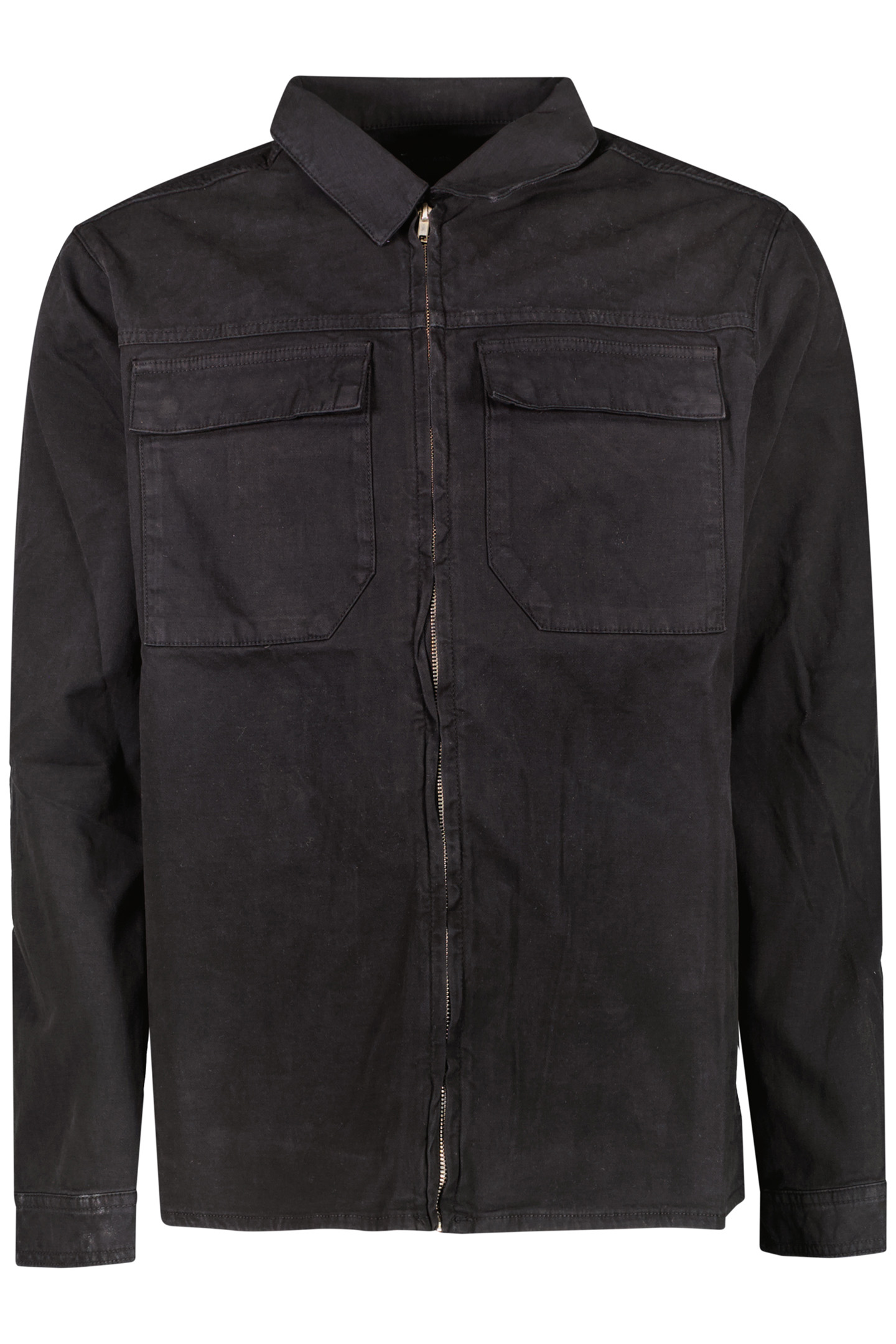 RONZO SHIRT ZIP TWILL GMD BLACK 1