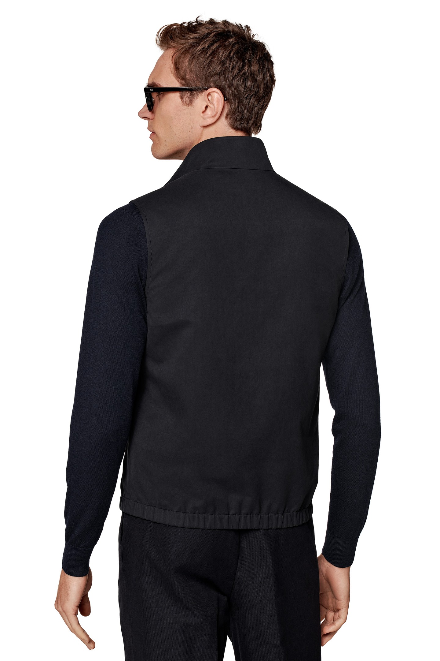 ZIP VEST-NAVY NAVY & LIGHT BLUE 4