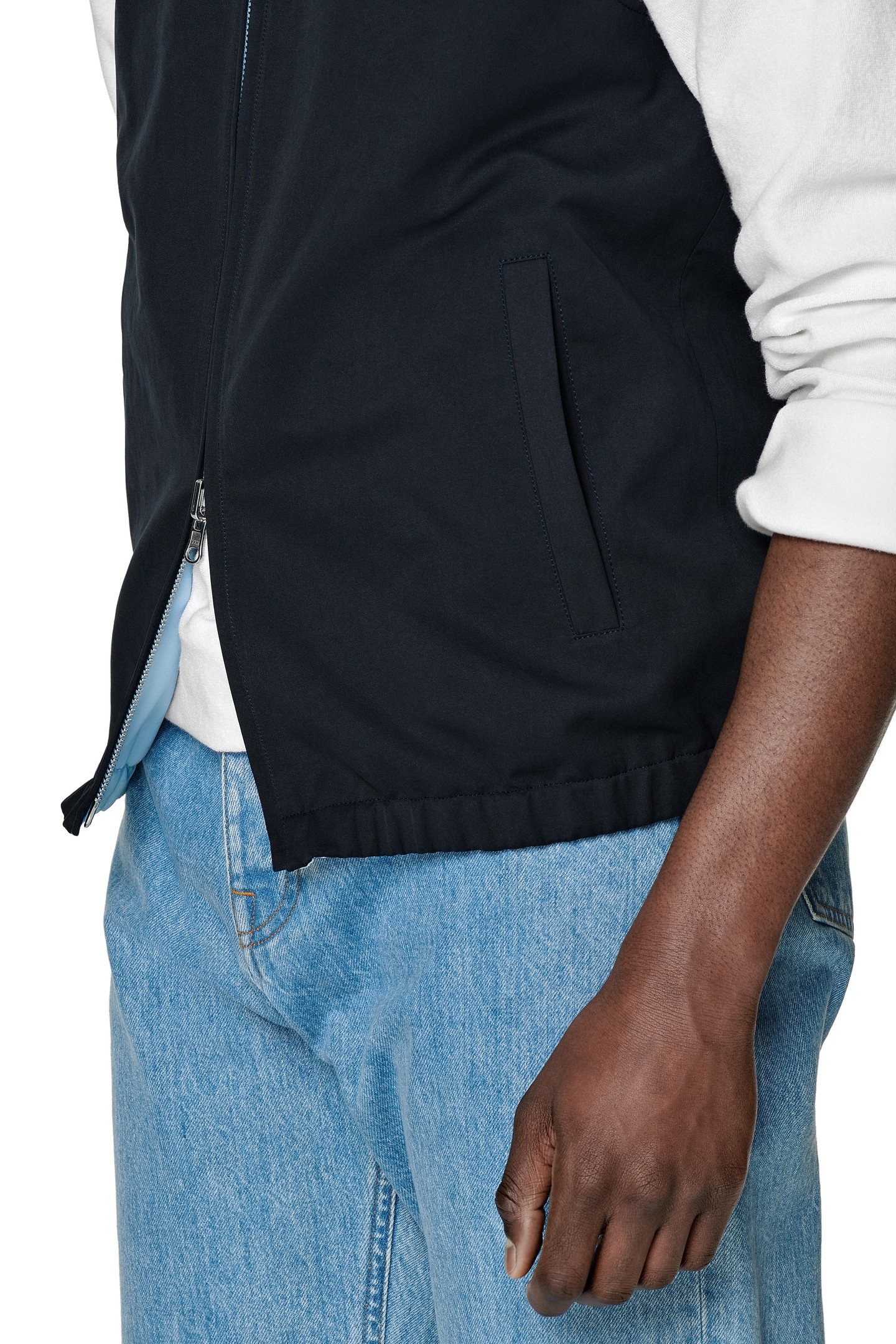 ZIP VEST-NAVY NAVY & LIGHT BLUE 10