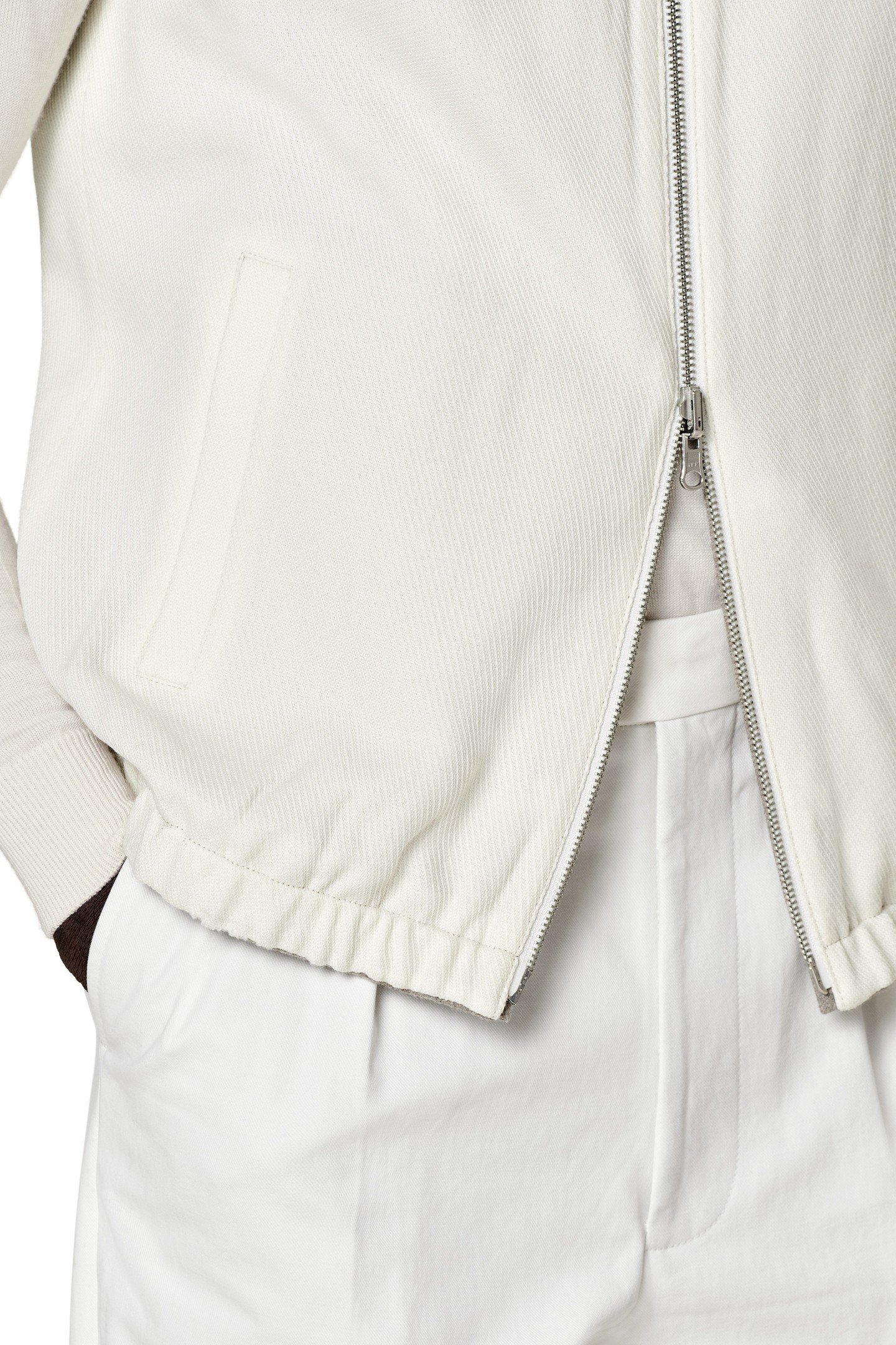 ZIPVEST-TAUPE TAUPE & OFF-WHITE 9