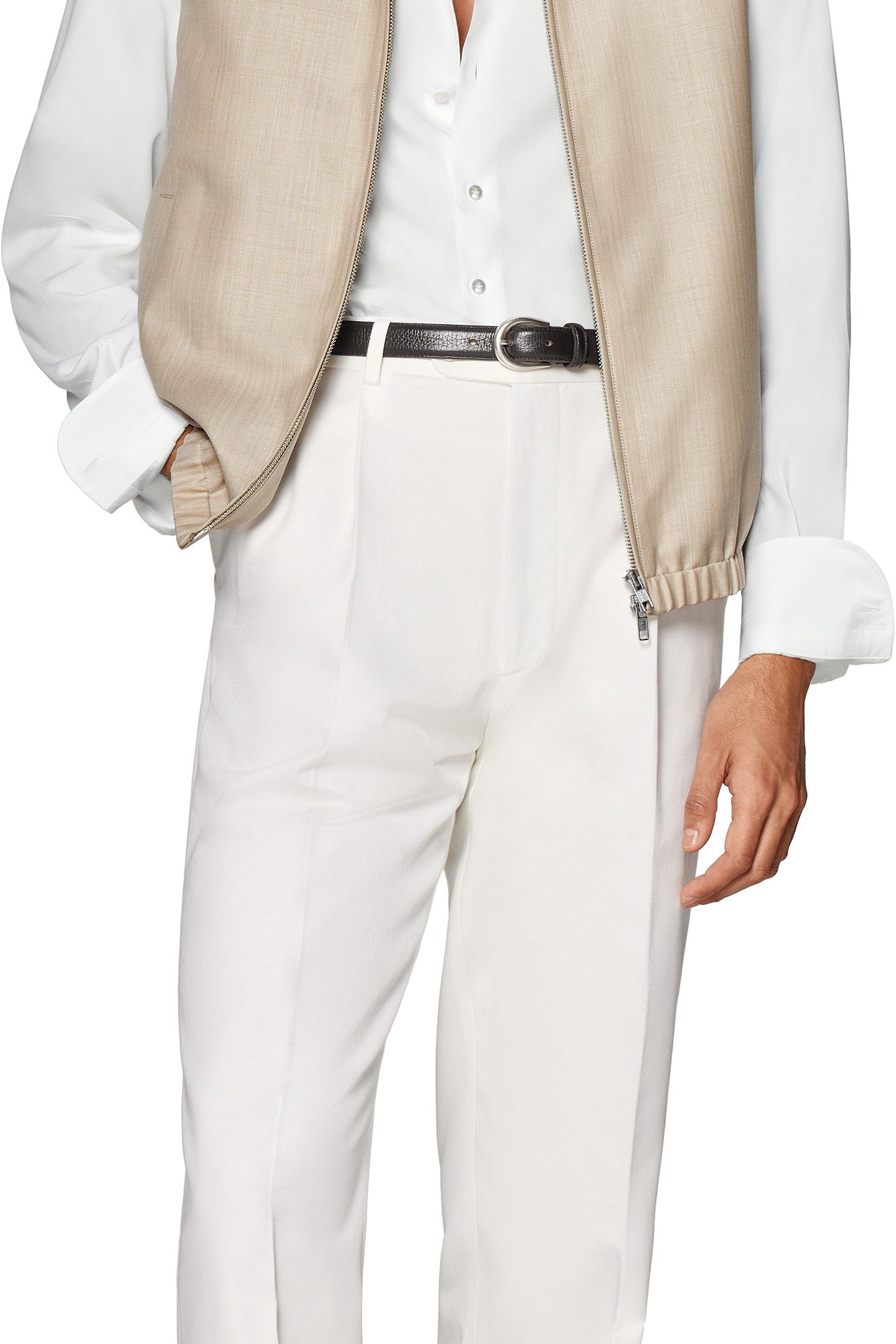 ZIP VEST-SAND-WOOL MOHAIR SAND 6