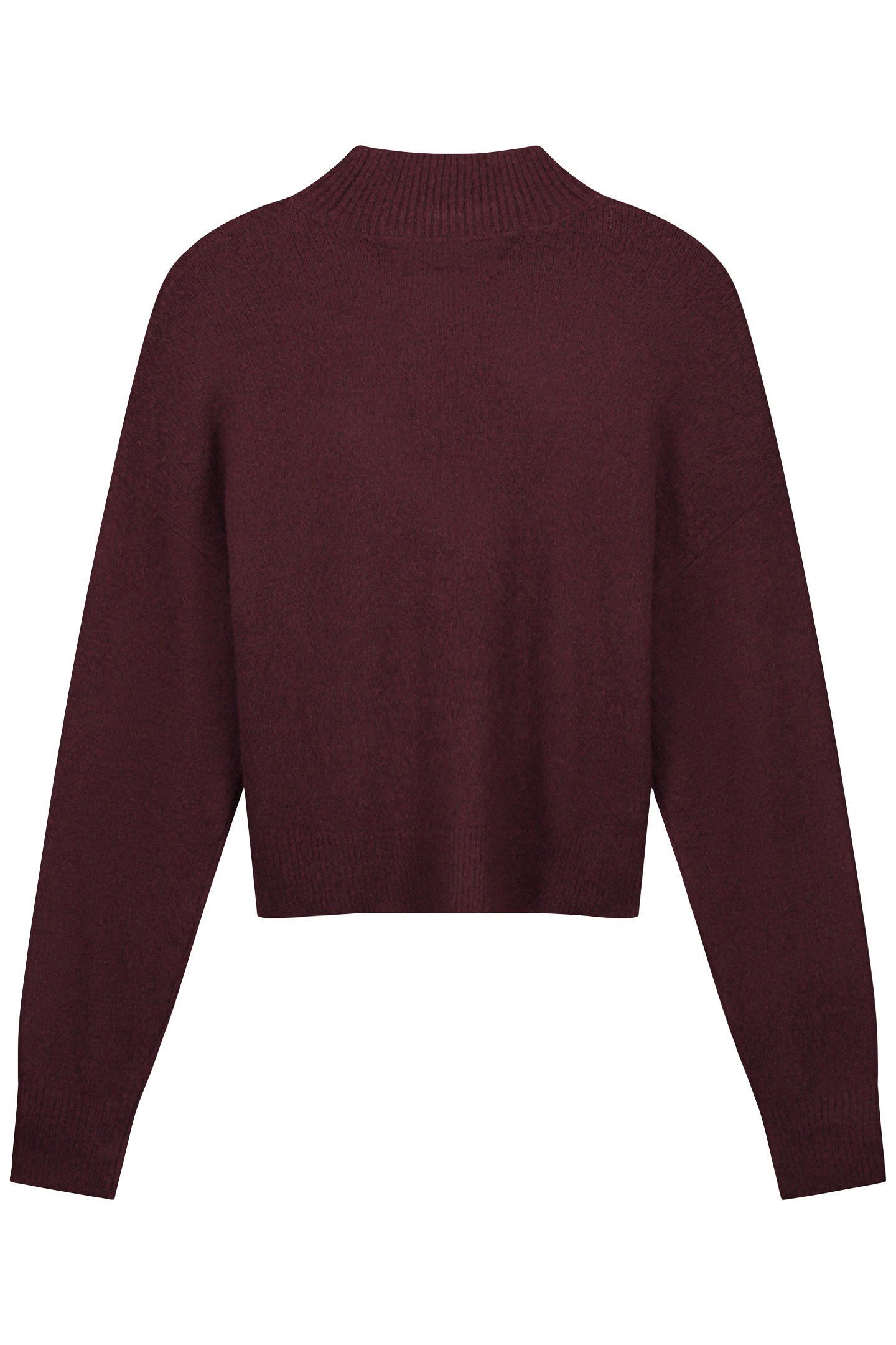 NOUS SOMMES LABELS – ELLA CROPPED MOCKNECK BURGUNDY 2