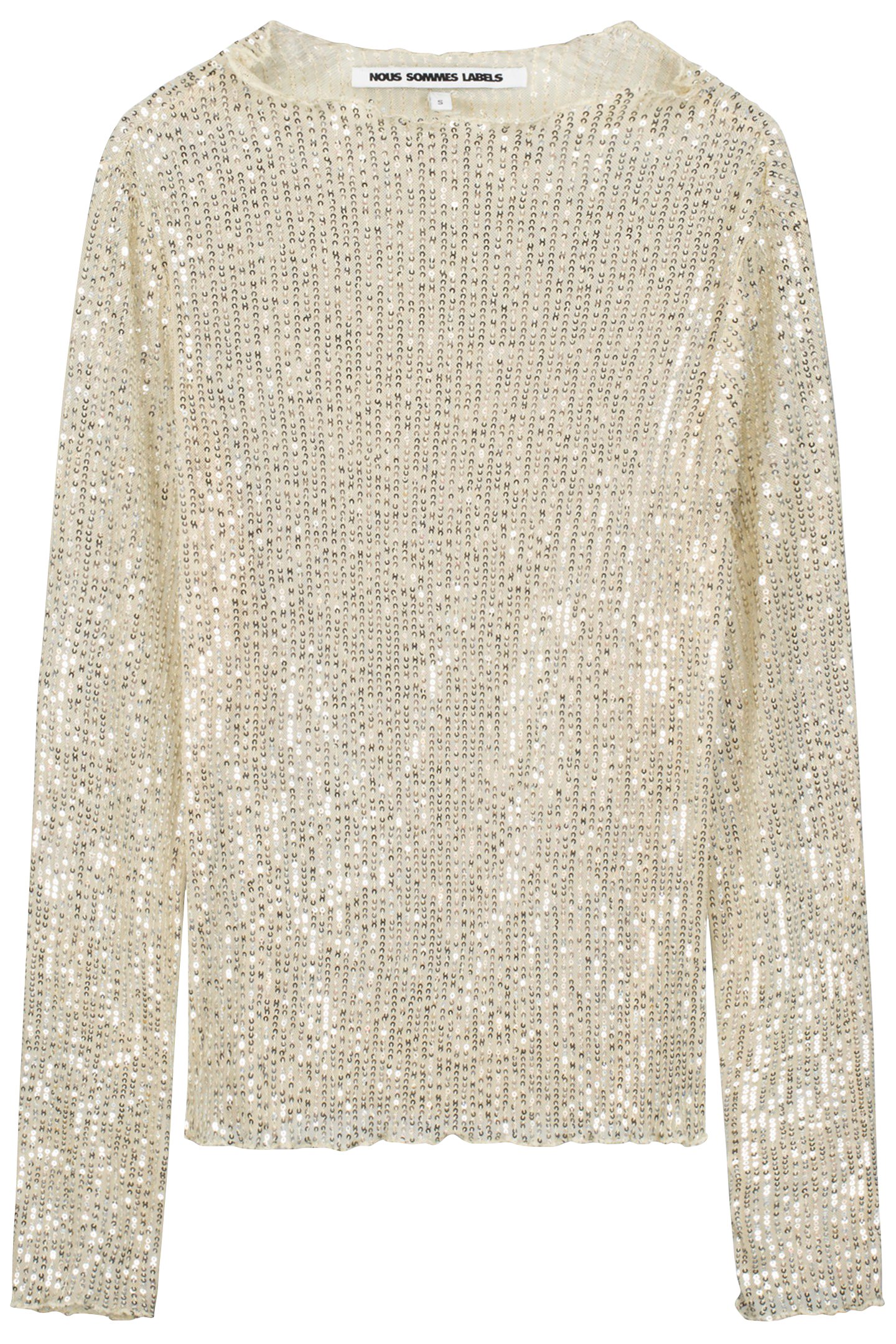 NOUS SOMMES LABELS – JENNIE SEQUIN TOP SAND 1