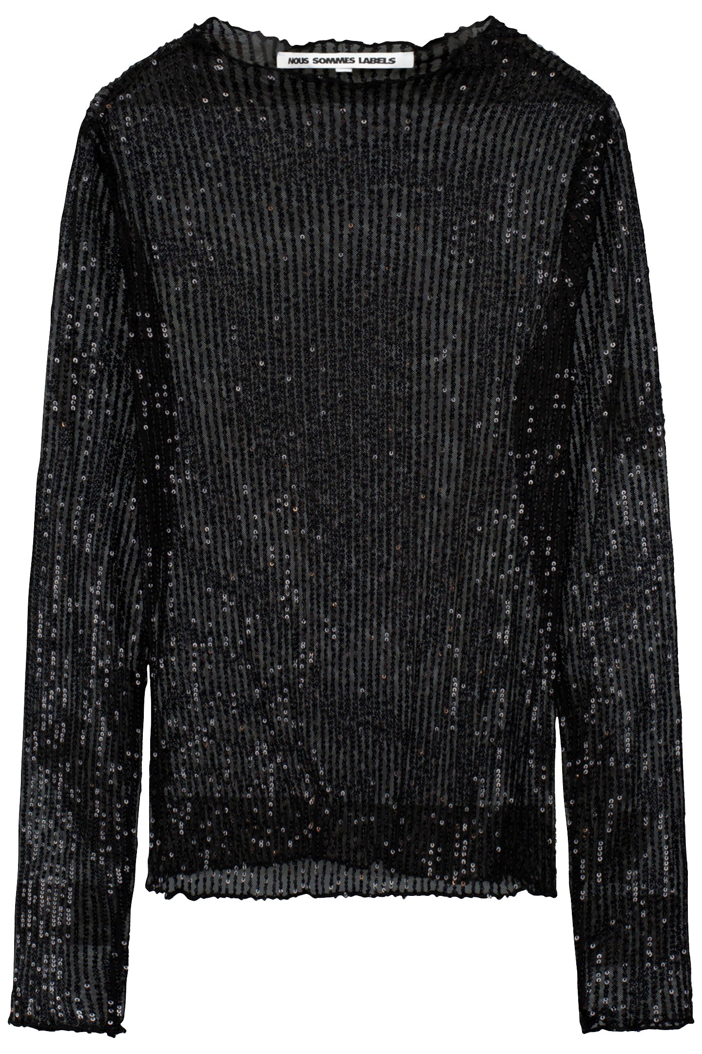 NOUS SOMMES LABELS – JENNIE SEQUIN TOP BLACK 1