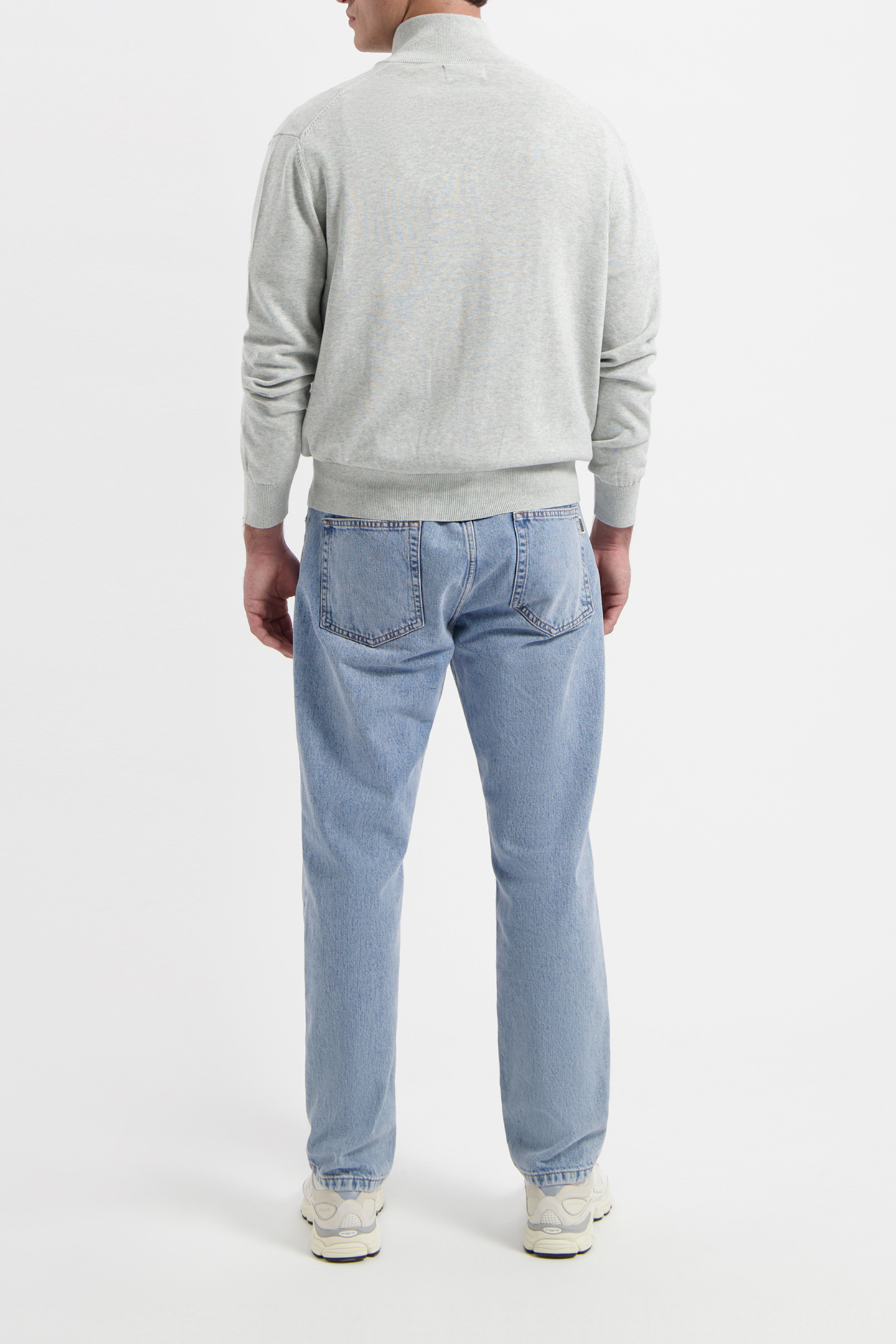 WAL – BLAKE ZIP CARDIGAN LIGHT GREY MELANGE 3