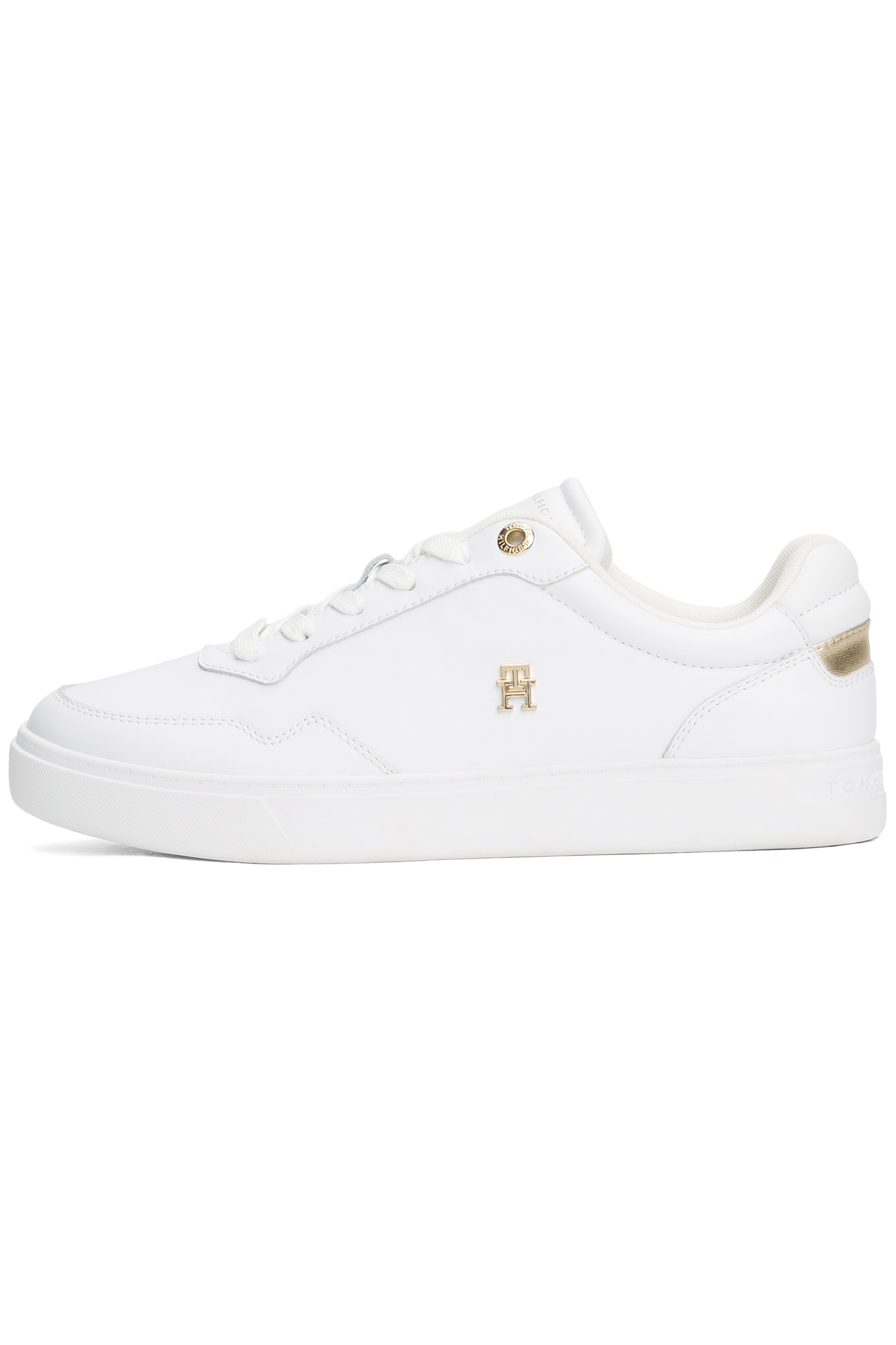 ESSENTIAL ELEVATED COURT SNEAKERS WHITE/GOLD 5