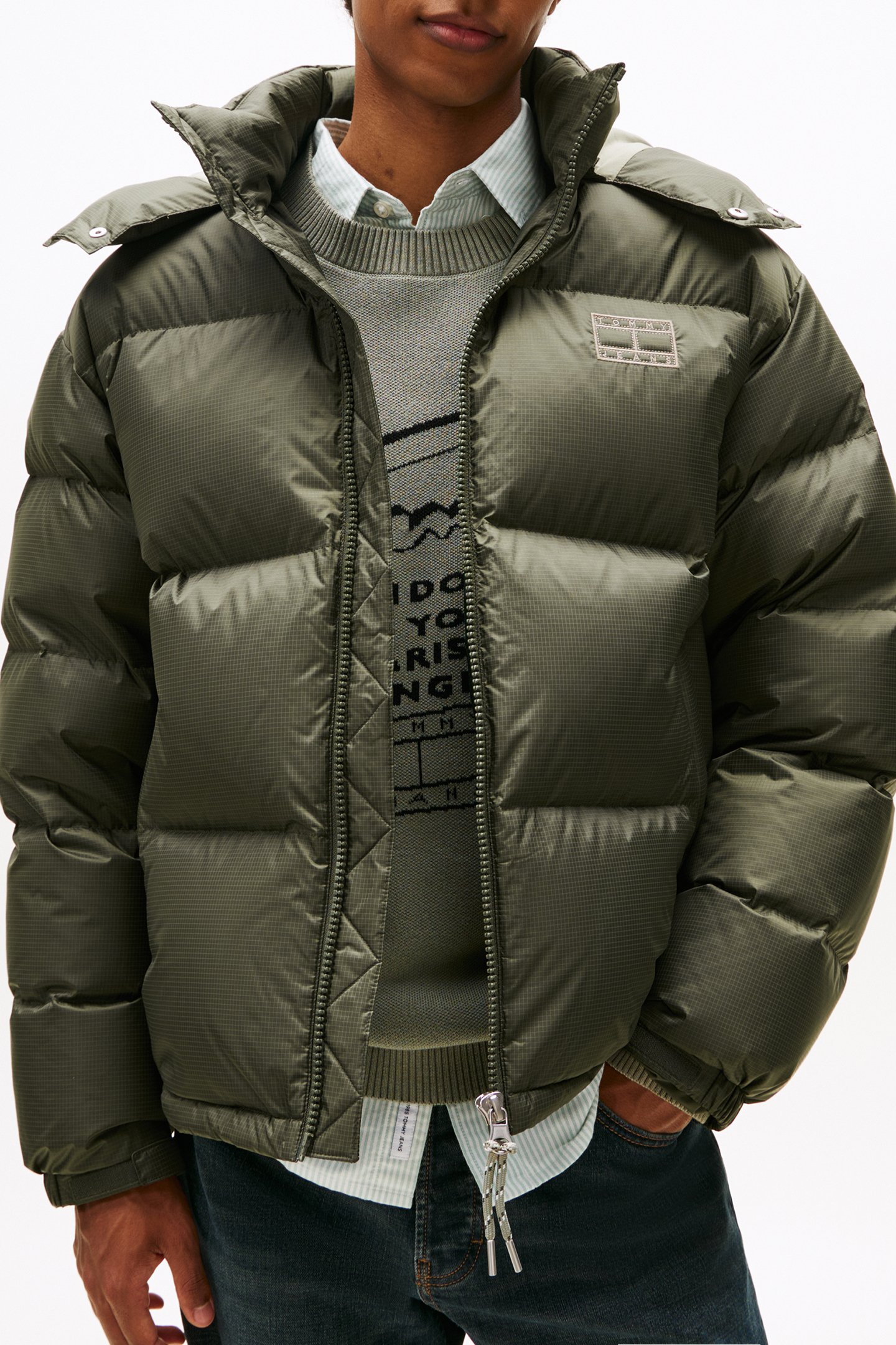 ALASKA DOWN PUFFER PEWTER GREEN 5