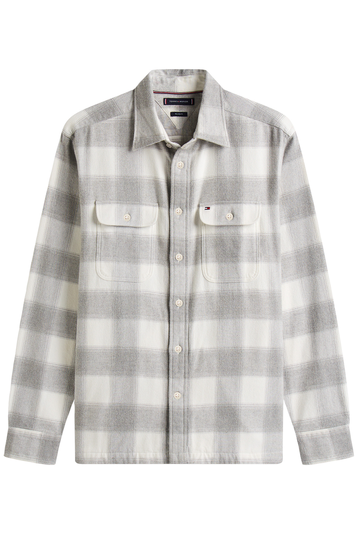 FLANNEL CHECK SHIRT LIGHT GREY HTR / CHECK 4