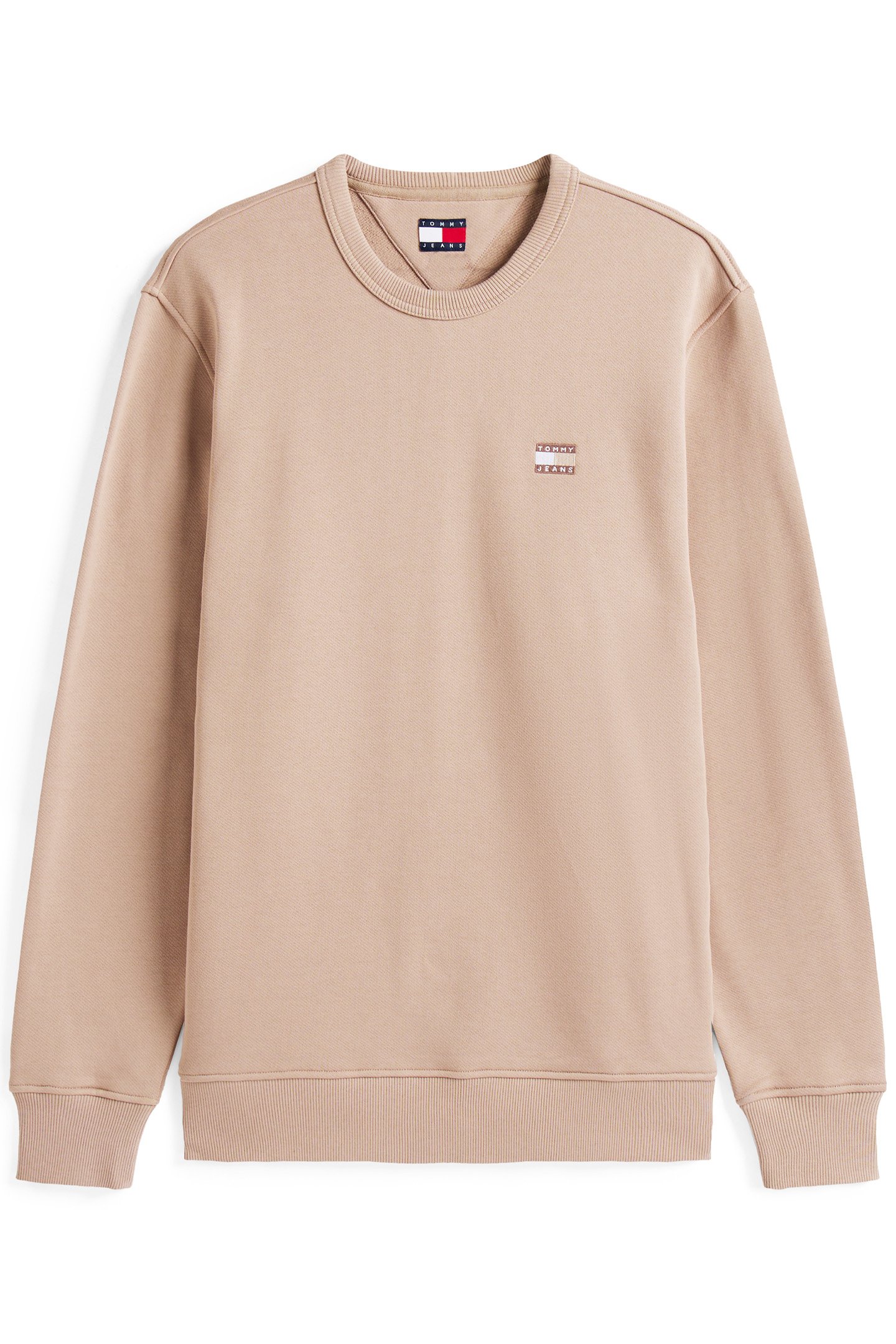 TONAL TOMMY BADGE CREW NECK SWEATSHIRT COASTAL TAUPE 4