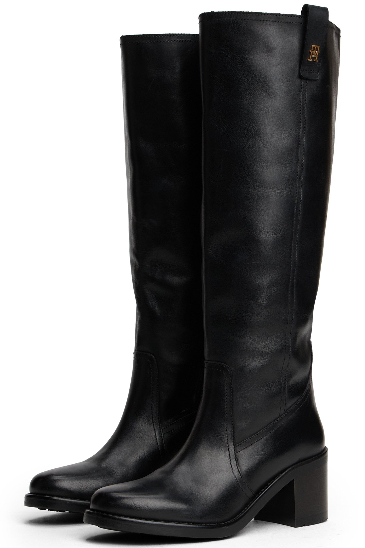 RIDING LEATHER LONG BOOTS BLACK 3