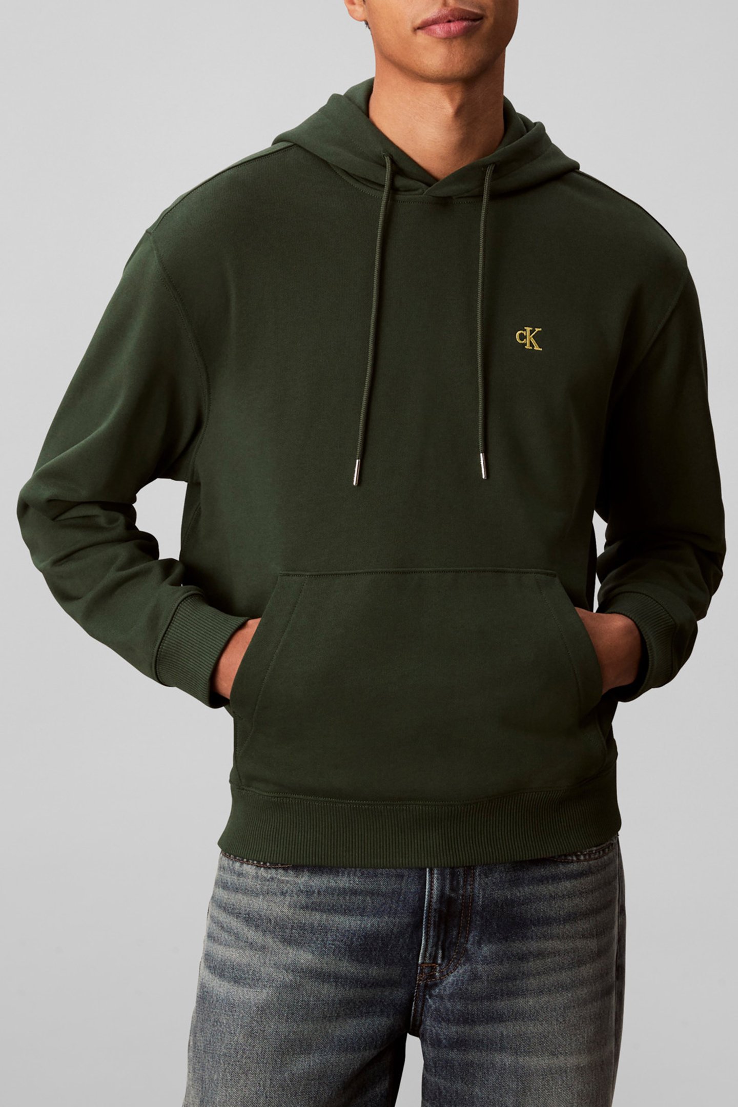 LONGSLEEVE TERRY MONOGRAM HOODIE SYCAMORE 1