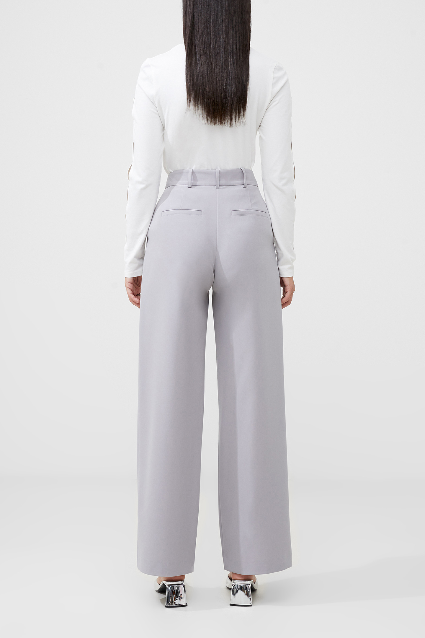 ECHO CREPE TROUSER ALLOY 3