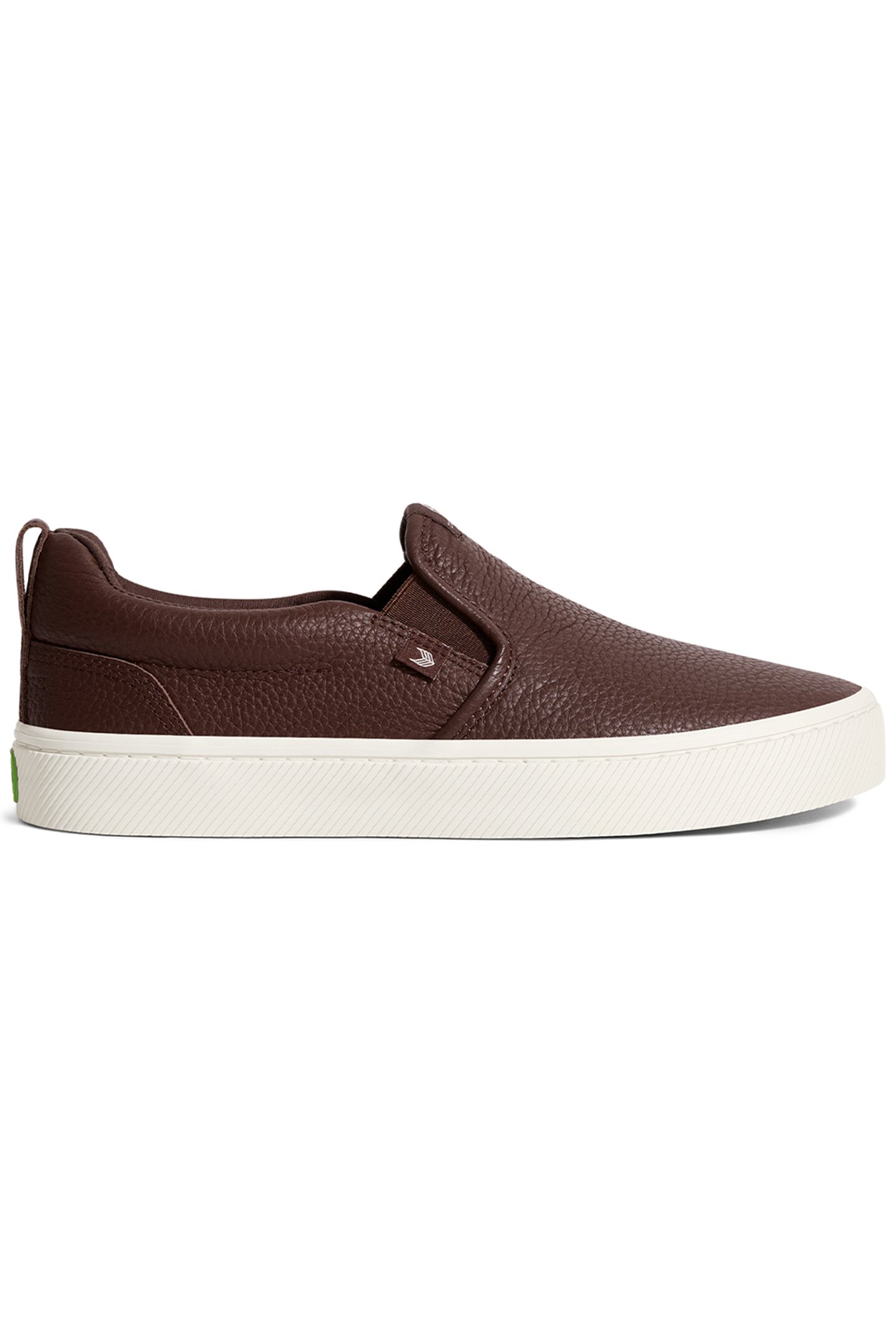 SLIP-ON PEBBLED LEATHER BROWN 1