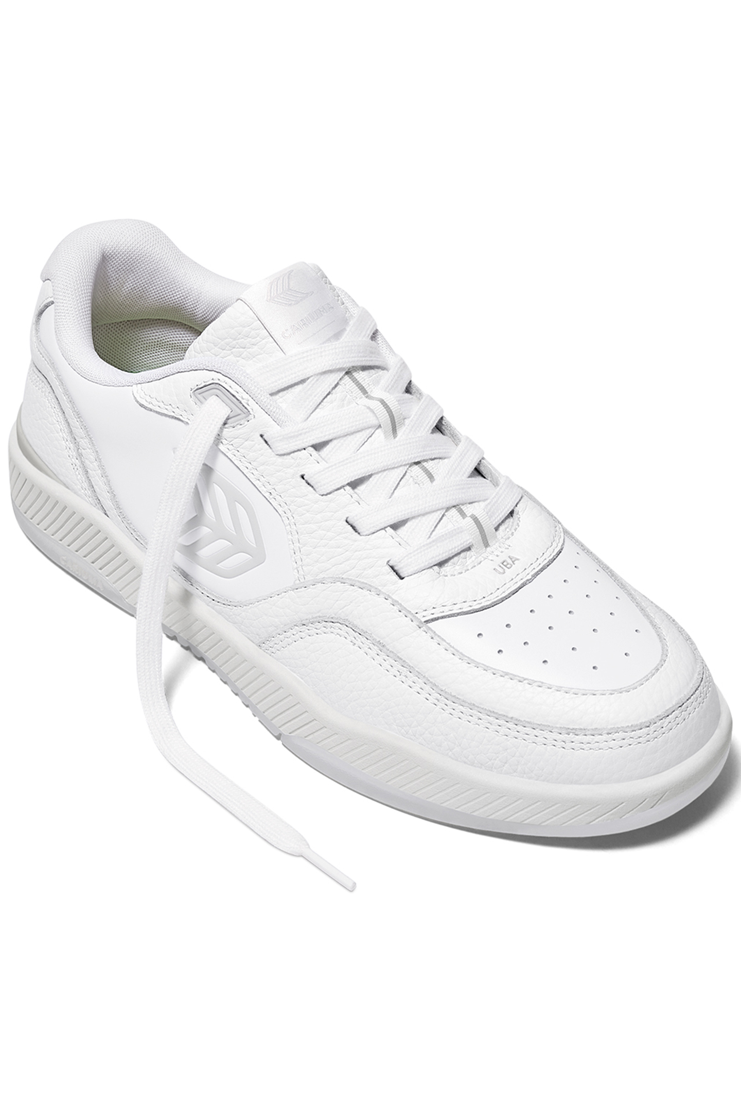 UBA PEBBLED LEATHER WHITE ICE LOGO 2