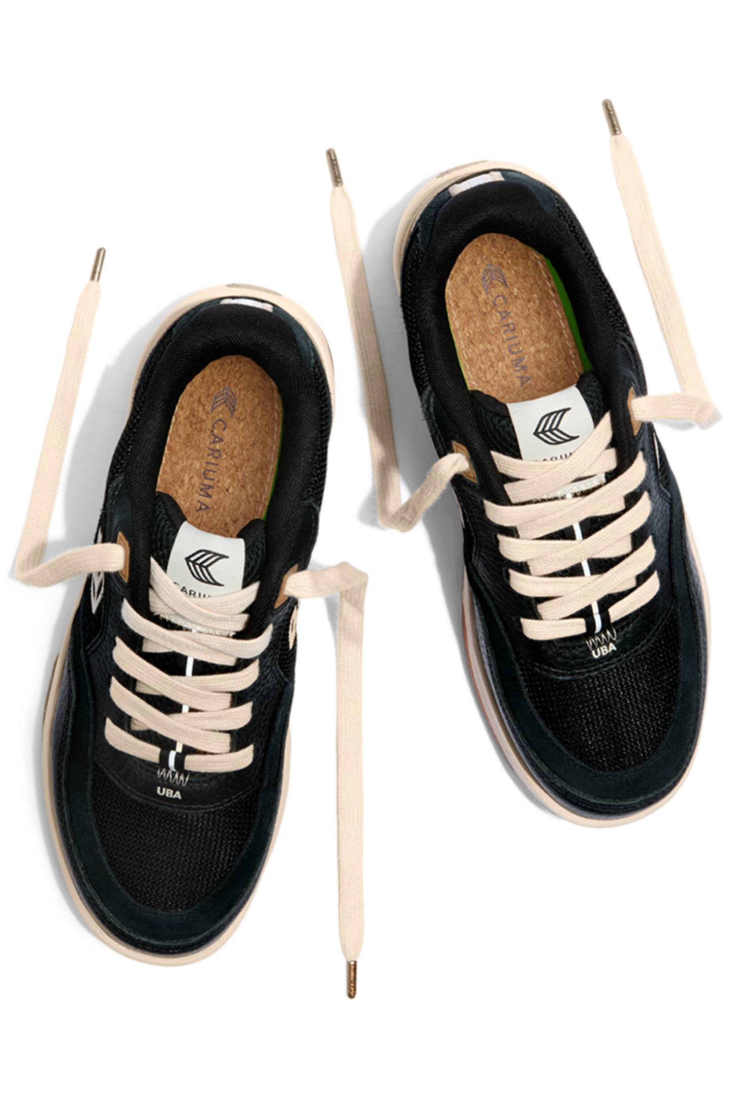 UBA PRO SUEDE AND MESH BLACK LIGHT CREAM LOGO 3