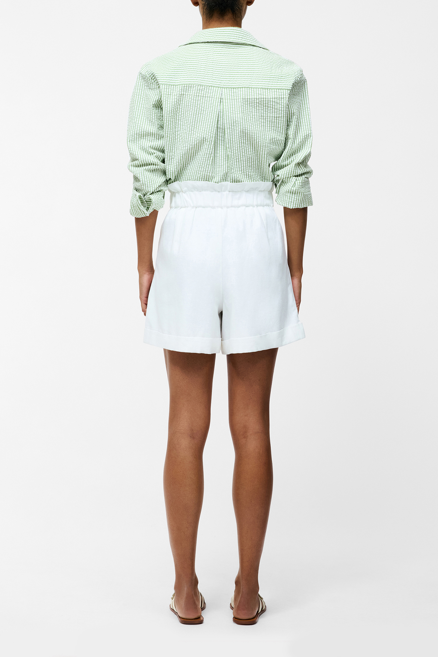 ARIETTE LINEN SHORTS LINEN WHITE 3