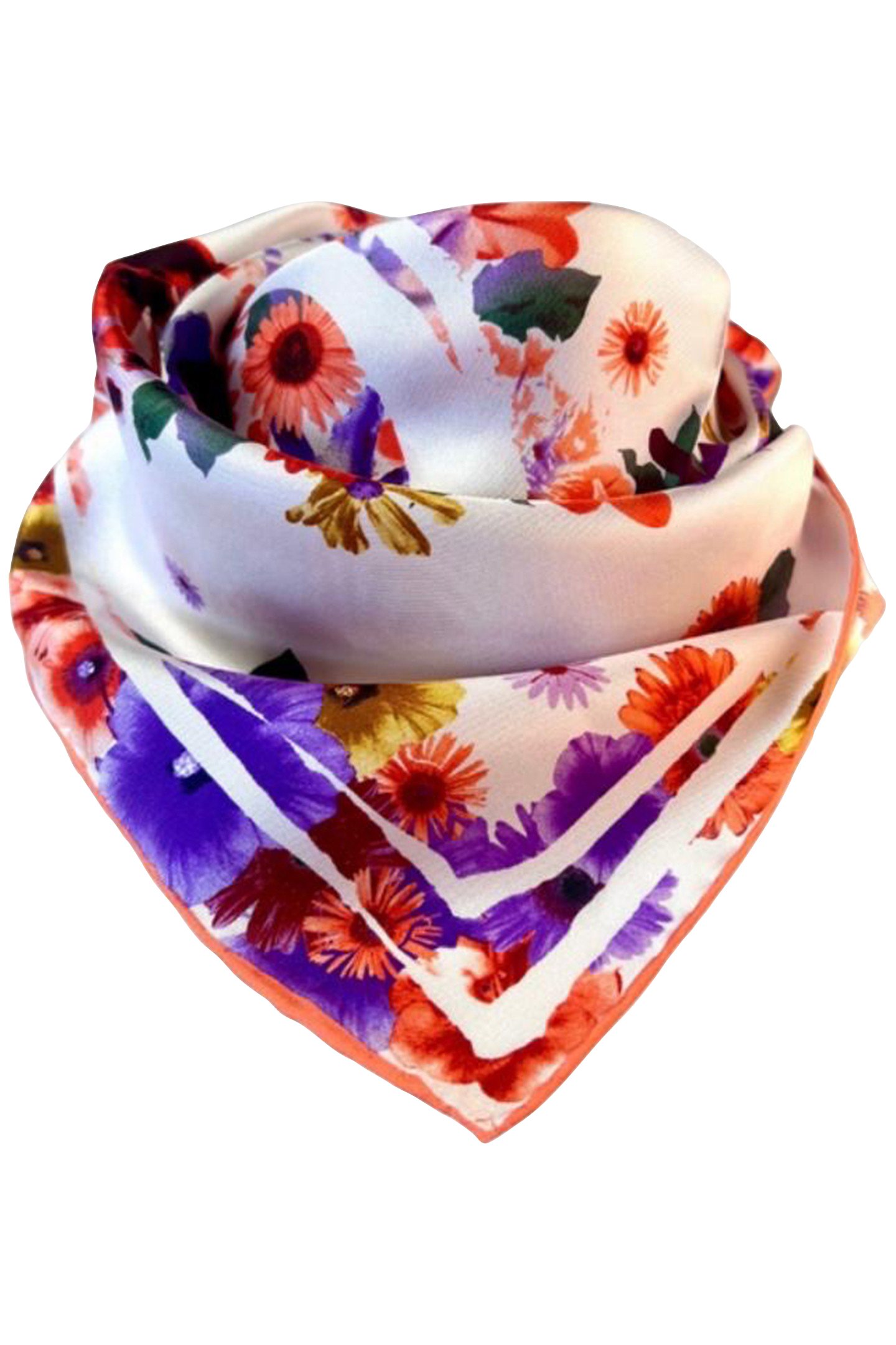 SCARF BURANO SMALL 438 WHITE FLOWERS 2