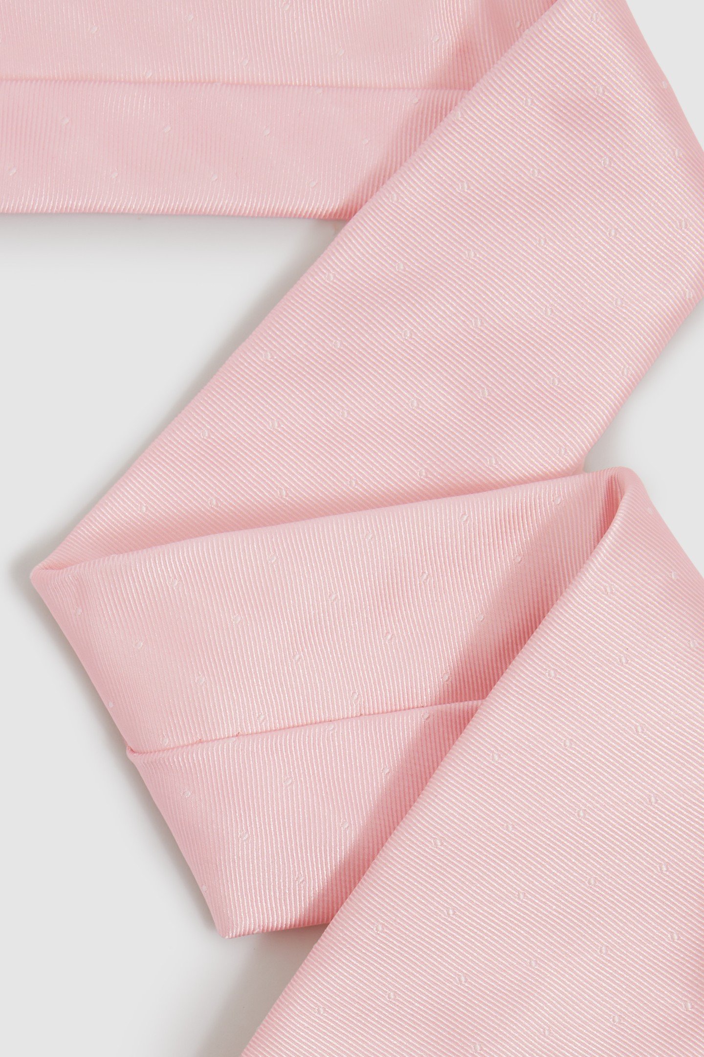 TEXTURED POLKA DOT SILK TIE LIGHT PINK 3