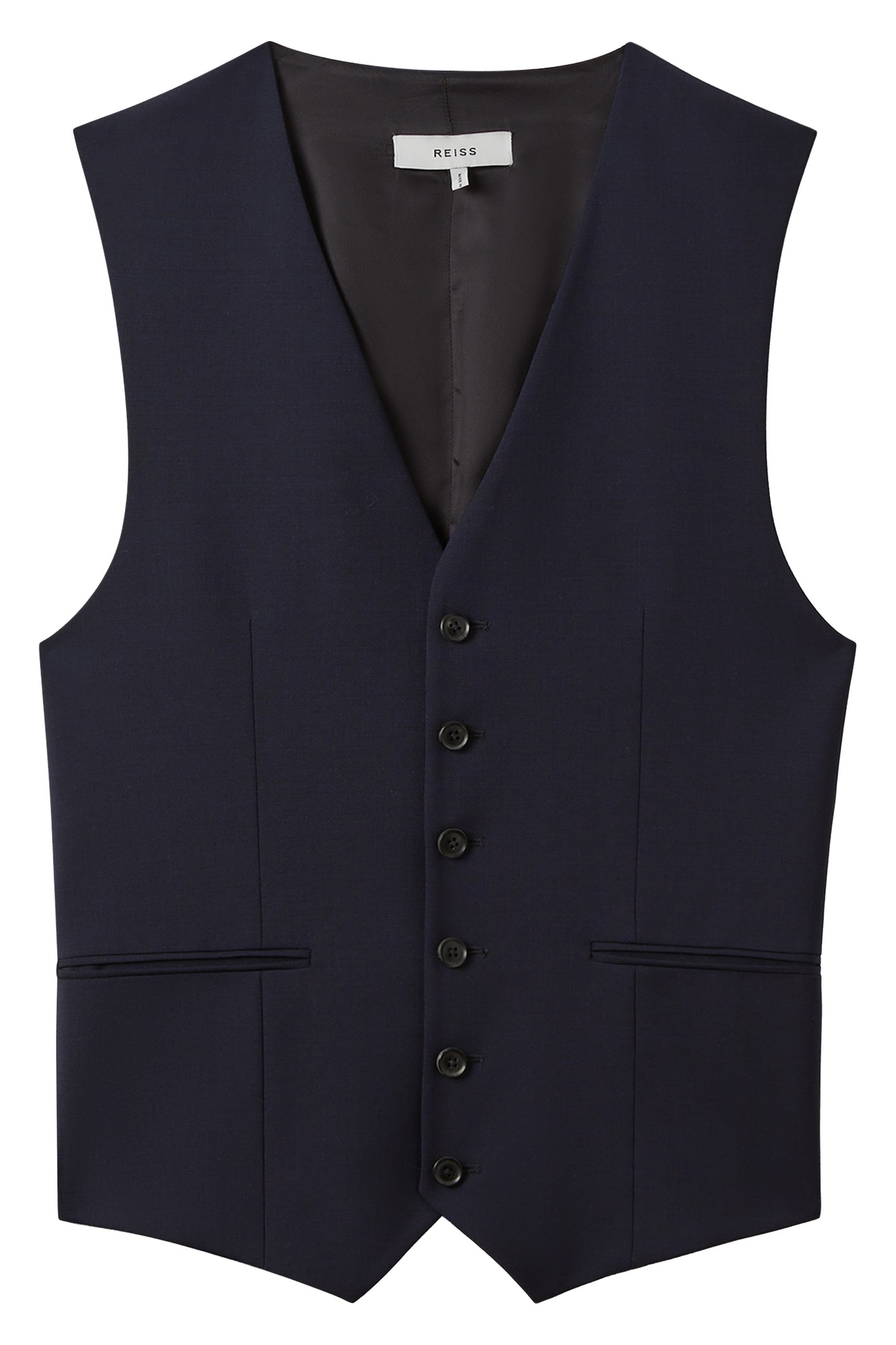 TRAVEL PLAIN WEAVE MODERN WAISTCOAT NAVY 4