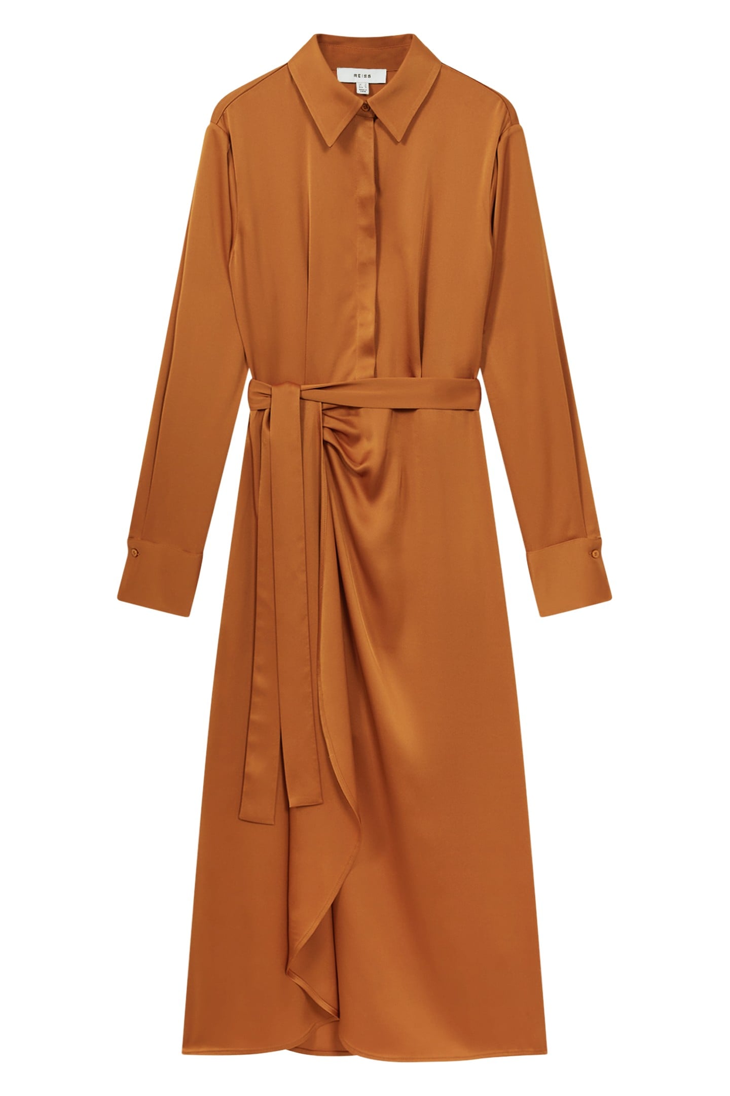 SHIRT MIDI DRESS RUST 4