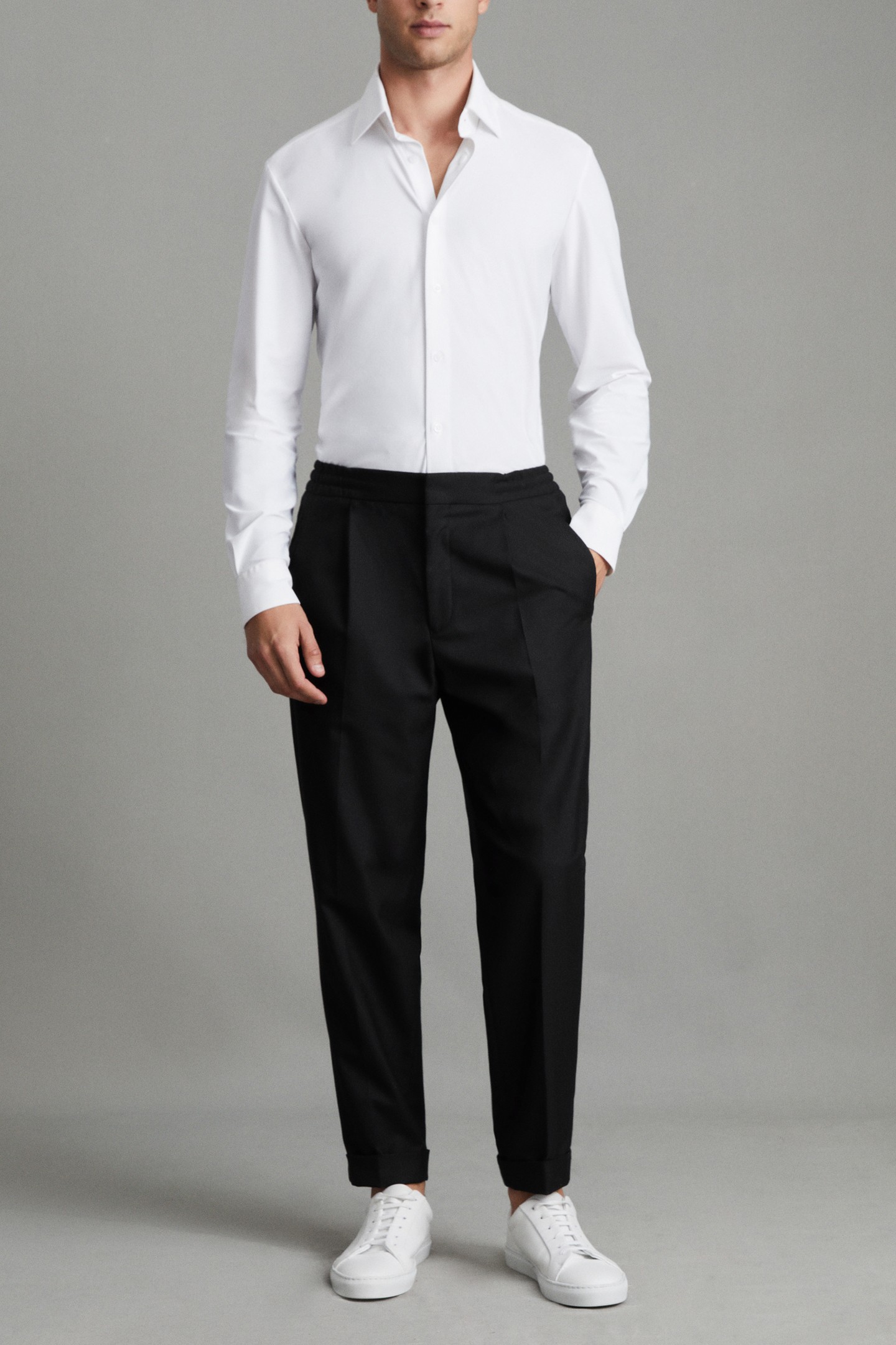PLEATED RELAXED TROUSER BLACK 2