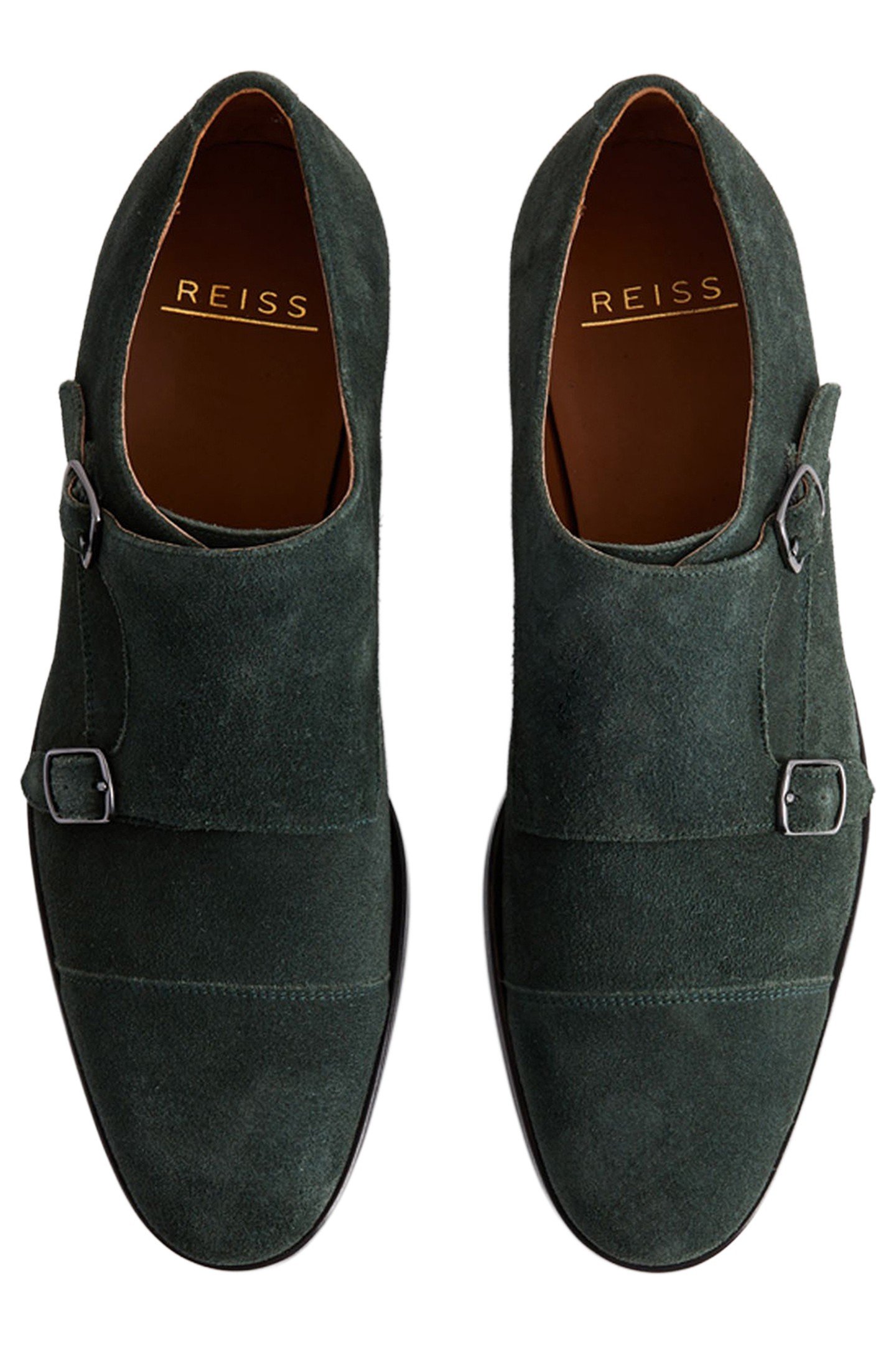 SUEDE DOUBLE MONK SHOES FOREST GREEN 2