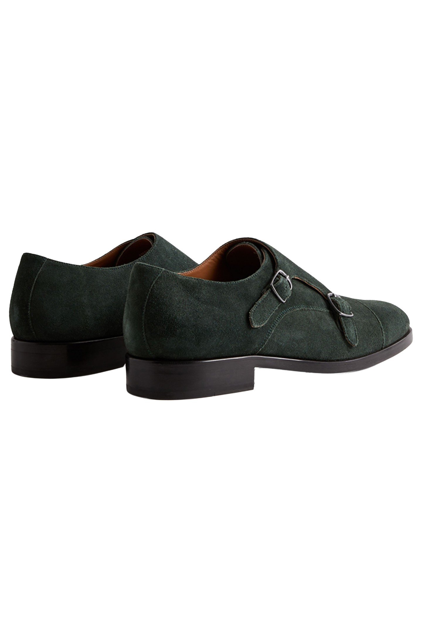 SUEDE DOUBLE MONK SHOES FOREST GREEN 3