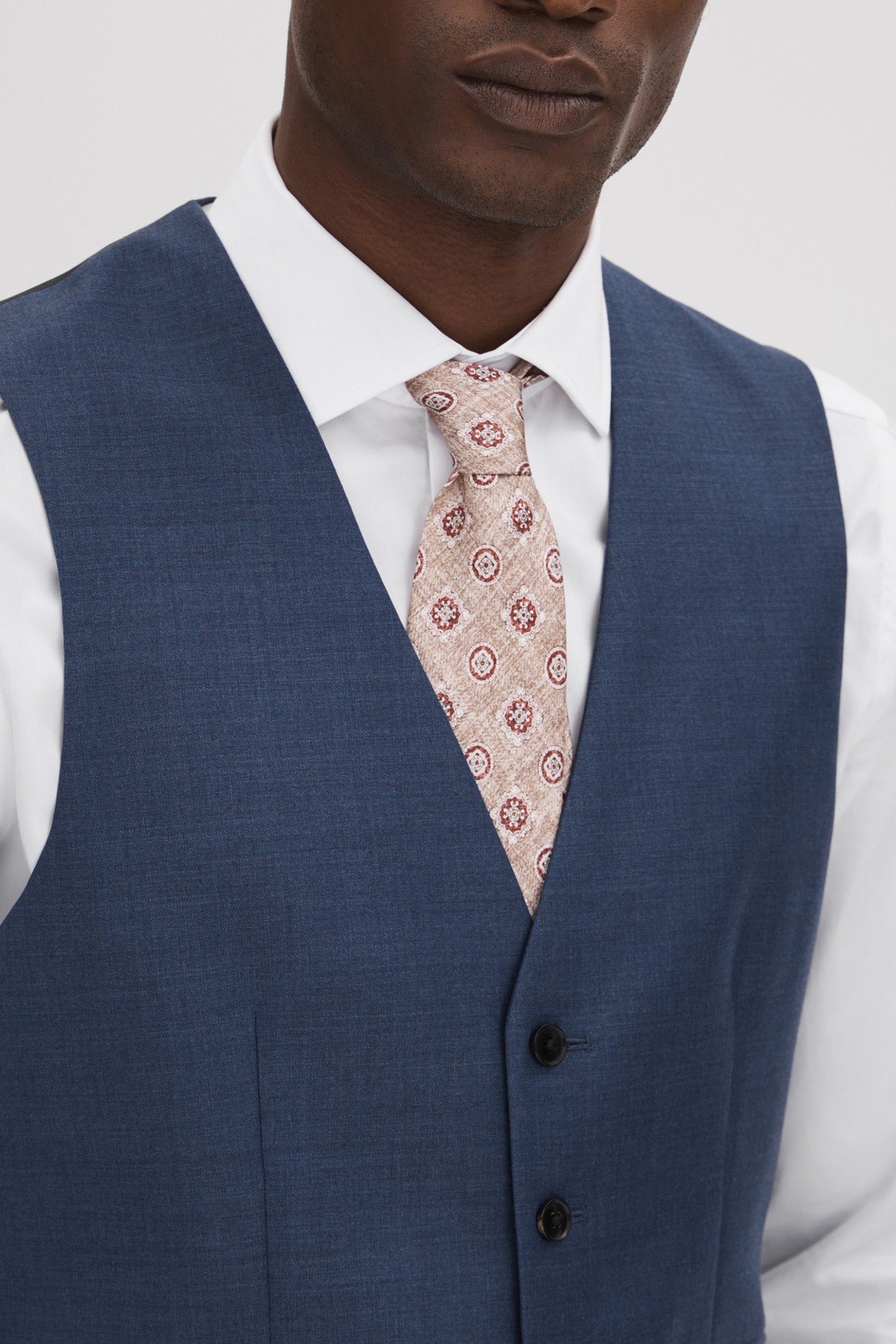 PLAIN WOOL WAISTCOAT BRIGHT BLUE 4