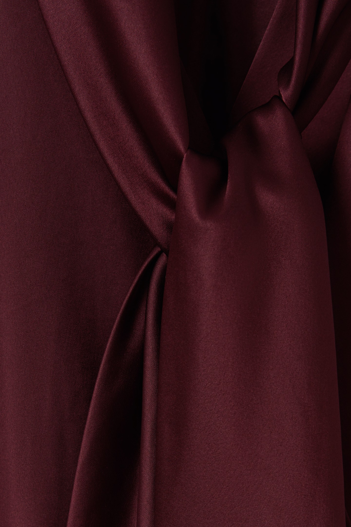 SATIN DRAPE OCCASION DRESS BURGUNDY 5