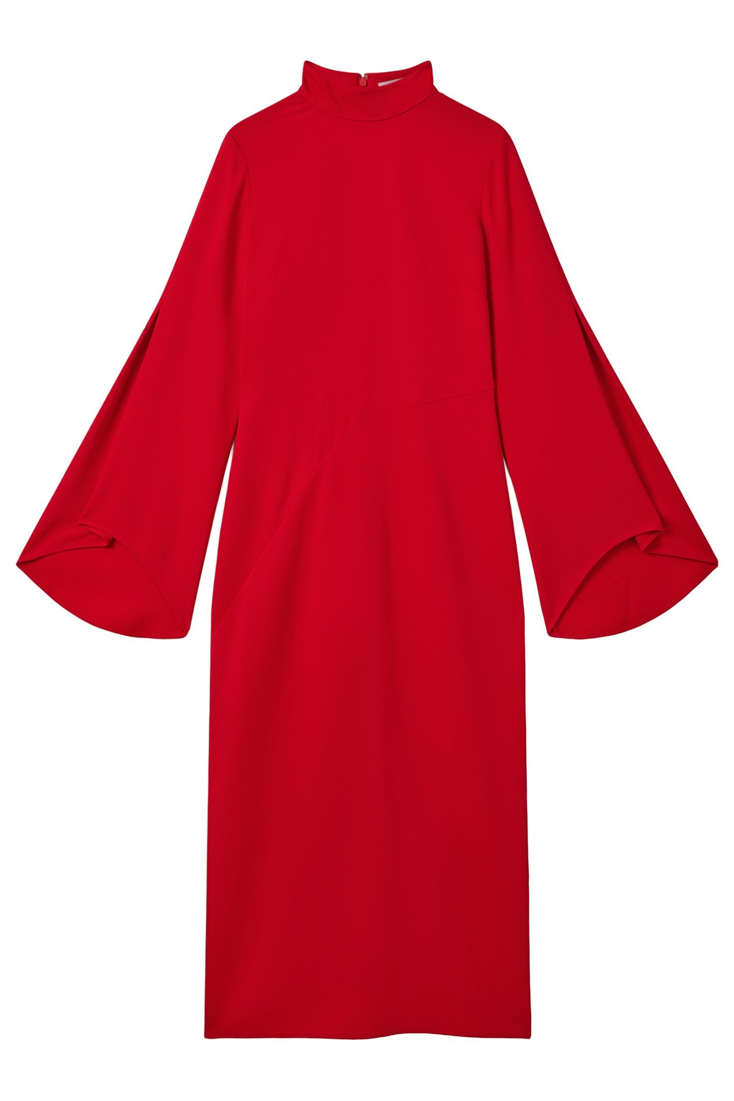 LONG SLEEVE BODYCON DRESS RED 4