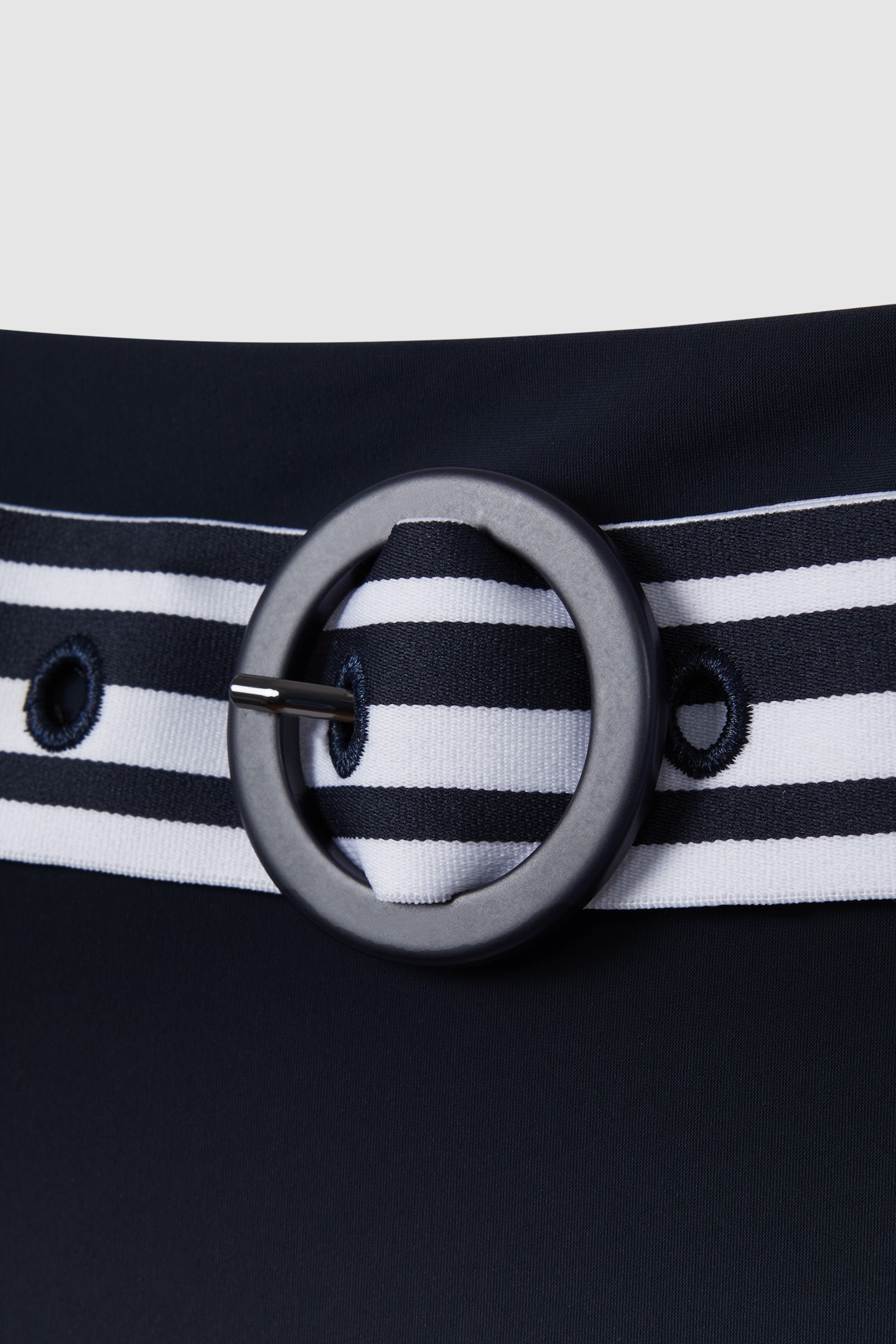 STRIPE BELT HIGHWAIST BIKINI BOTTOM NAVY/WHITE 6