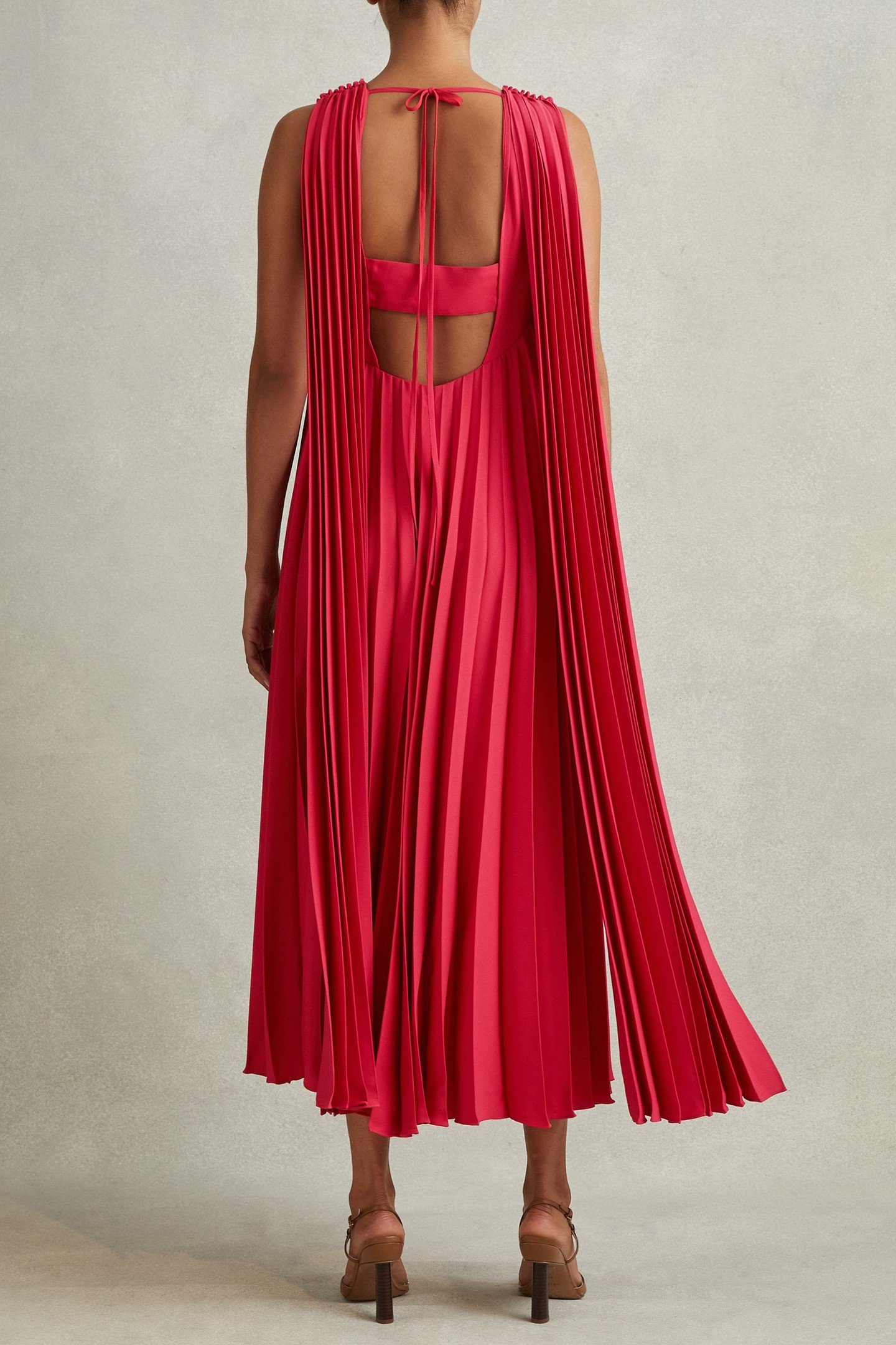 PLEATED OCCASION GOWN CORAL 3