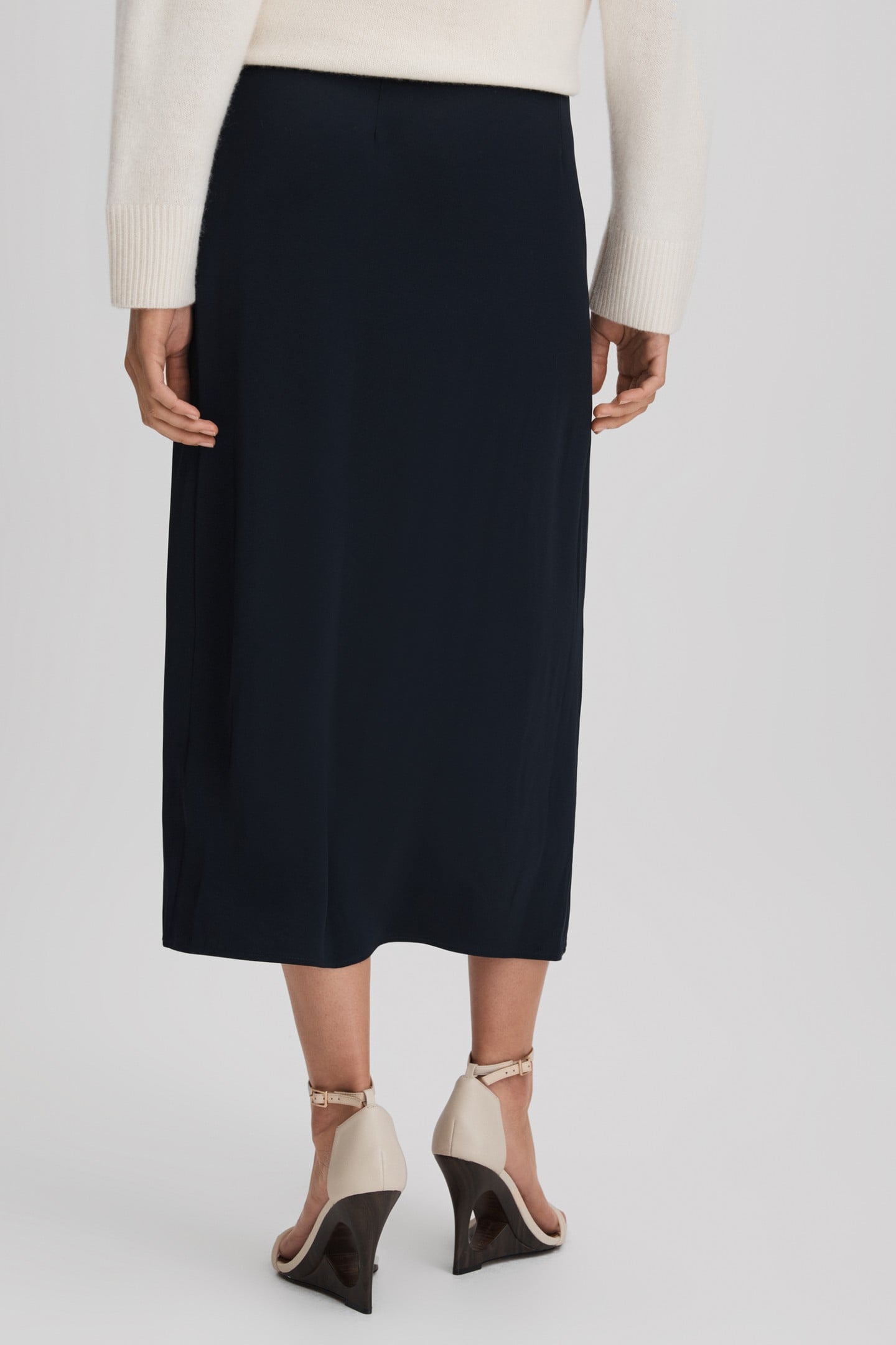 WRAP SLIP SKIRT NAVY 3