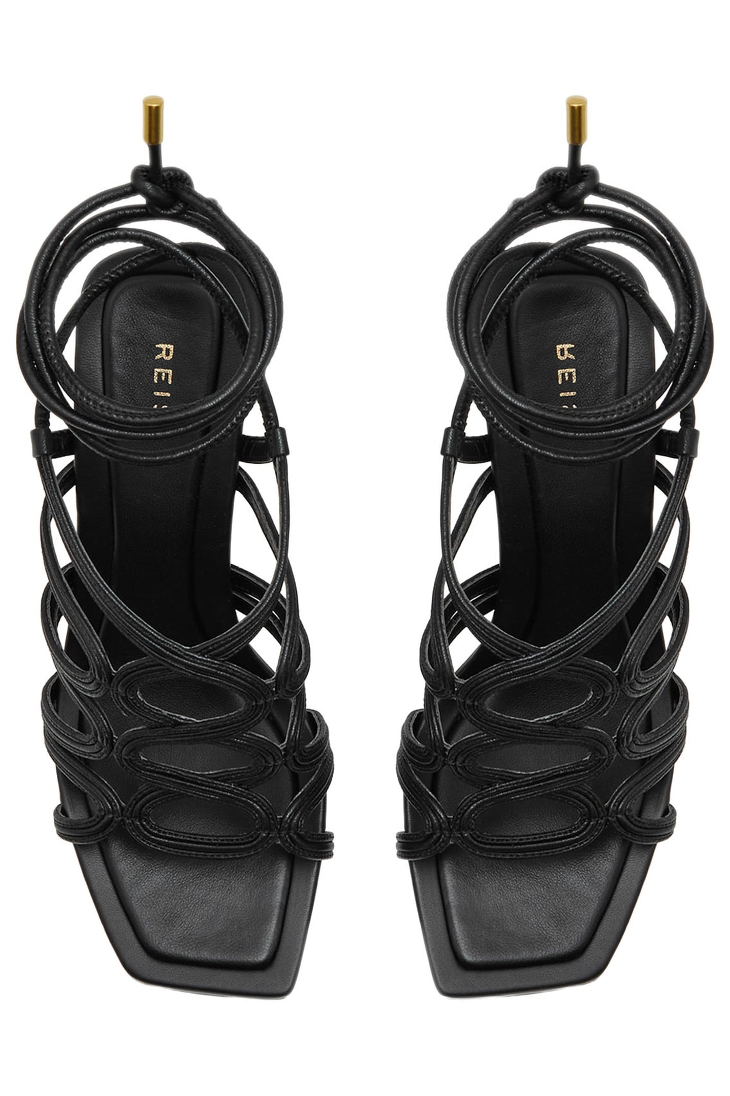 ROPE STRAP HEELED SANDAL BLACK 7