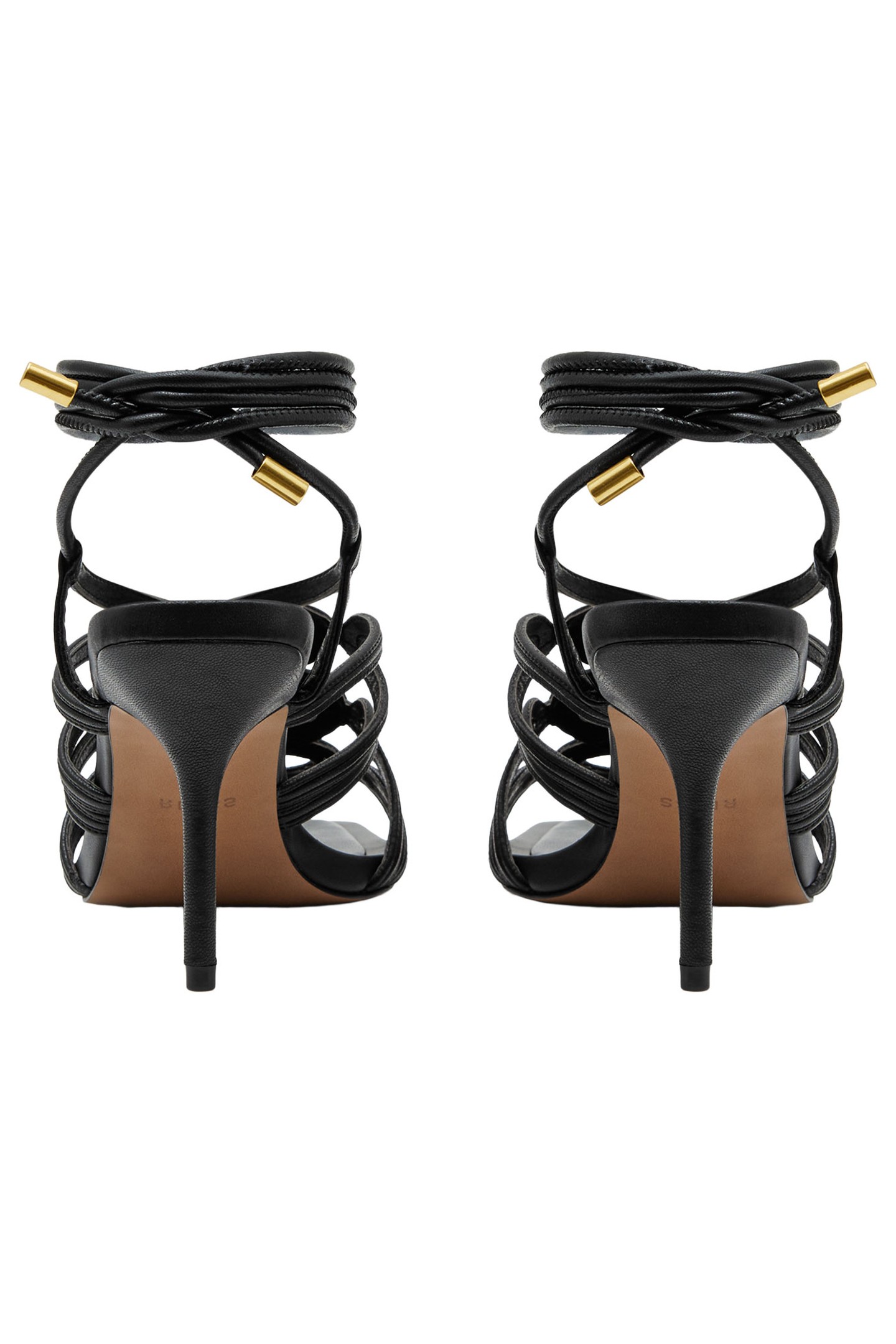 ROPE STRAP HEELED SANDAL BLACK 8