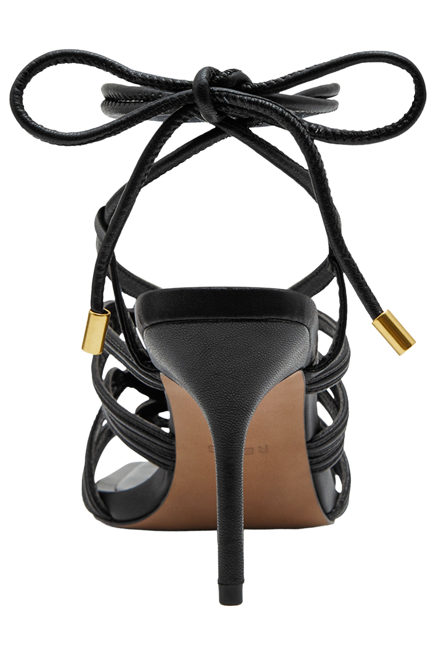 ROPE STRAP HEELED SANDAL BLACK 9