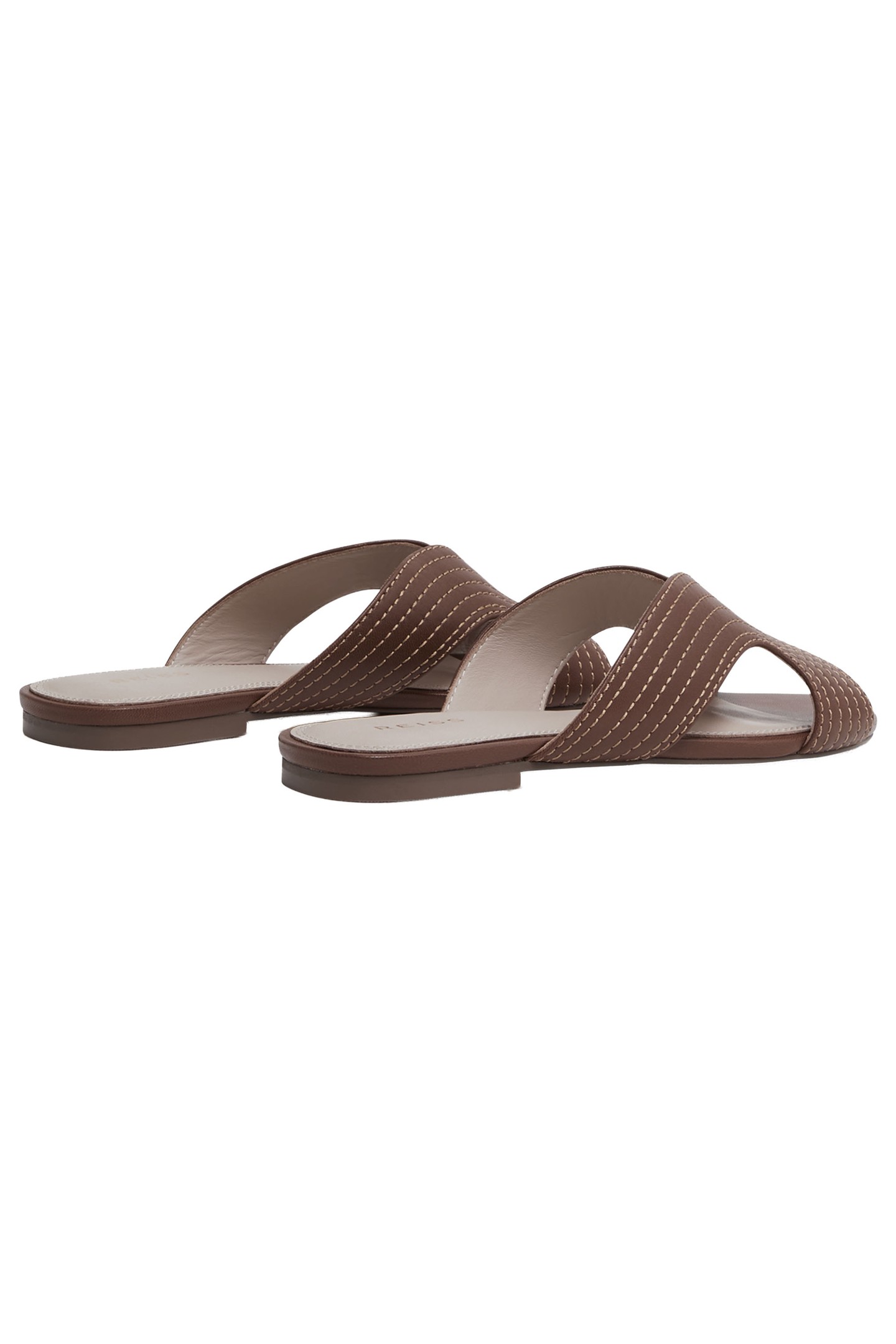 LEATHER SLIDER TAN 4