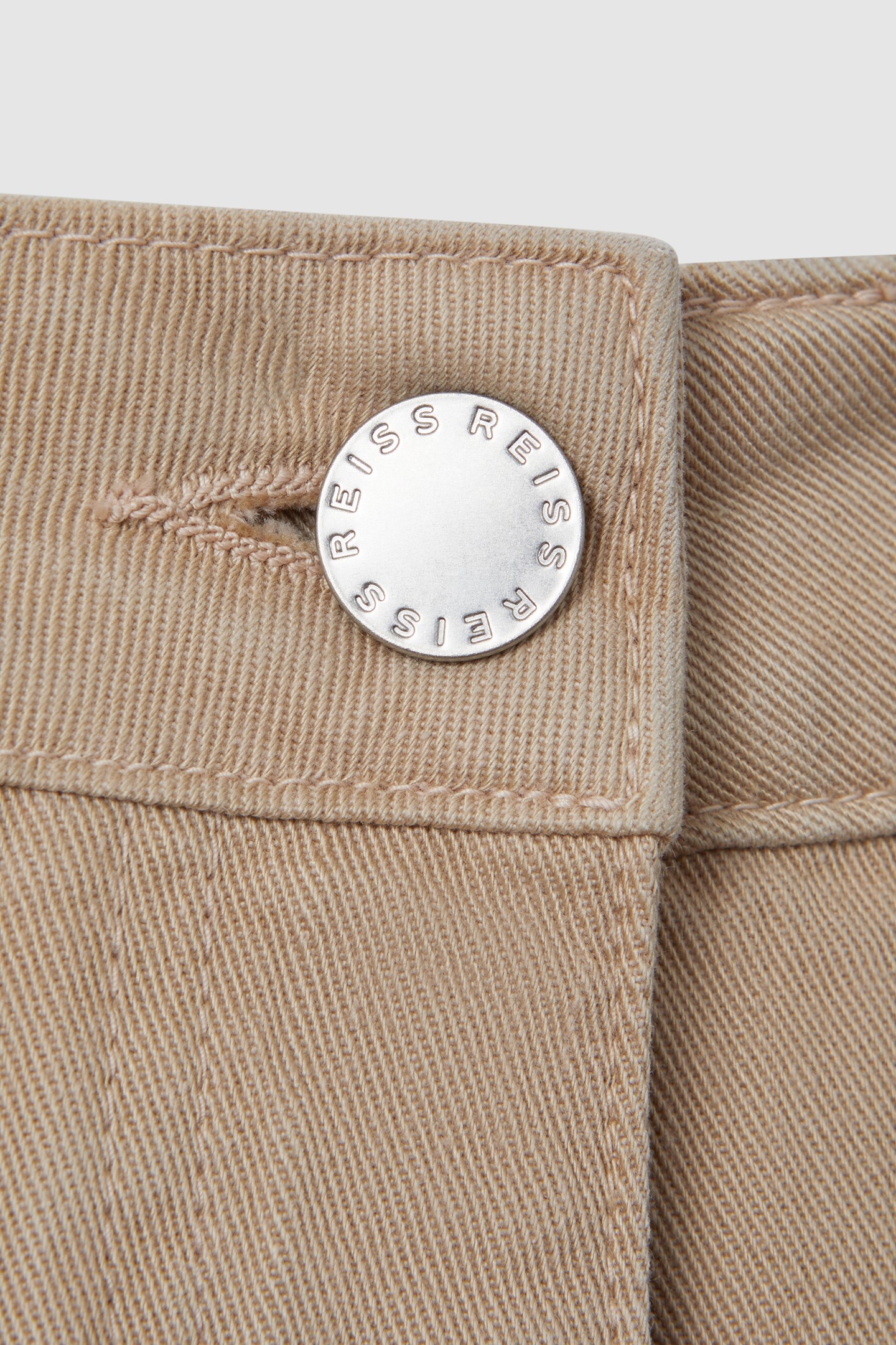 COTTON DENIM WIDE LEG TROUSER LIGHT CAMEL 7