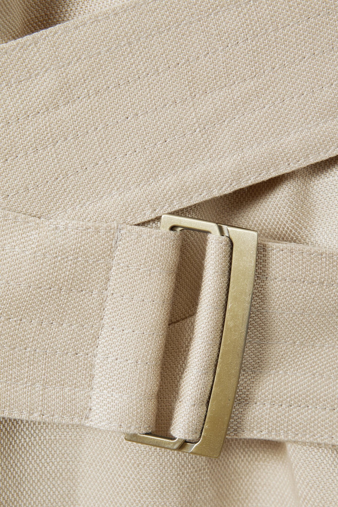 LINEN BELT DETAIL MIDI DRESS NEUTRAL 6