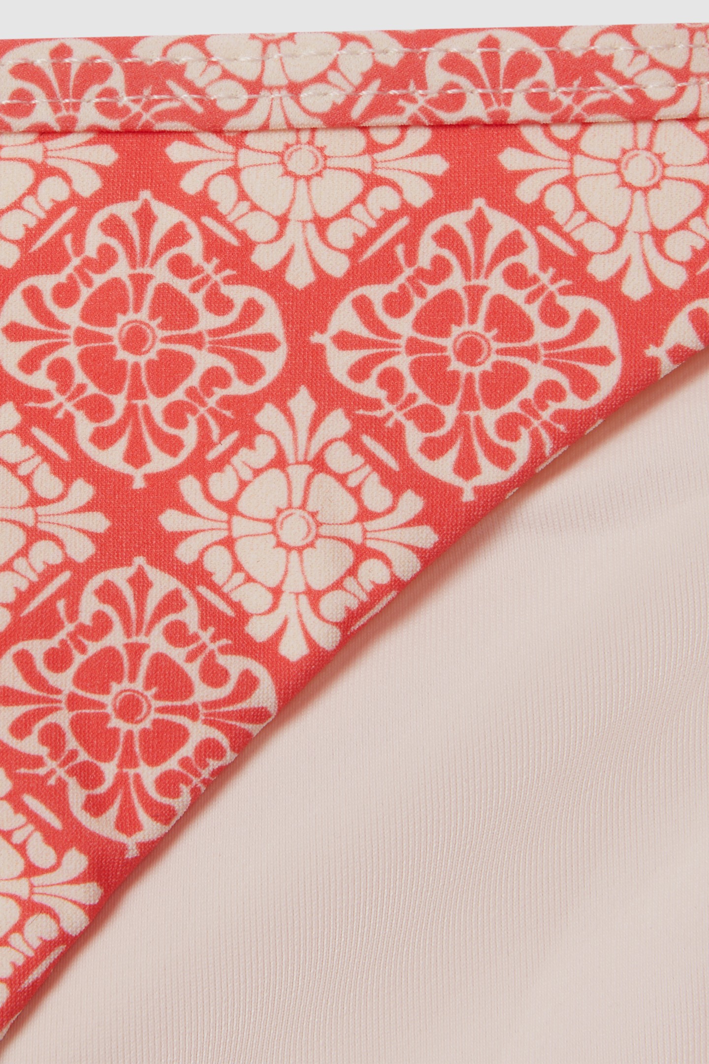 FERN PRINT TIE SIDE BOTTOM CREAM/CORAL 4