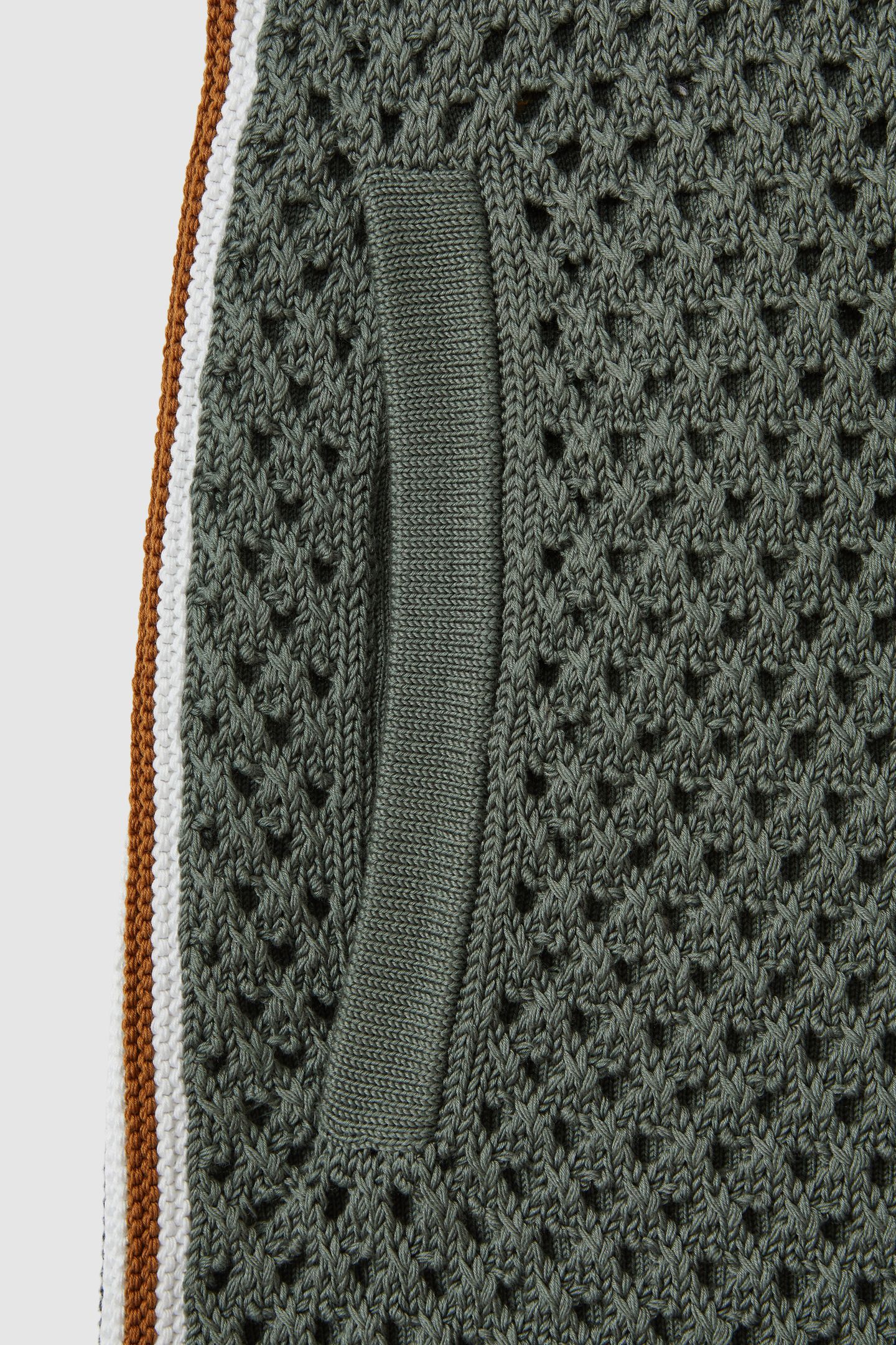 CROCHET TIPPING SHORT DARK SAGE GREEN 6