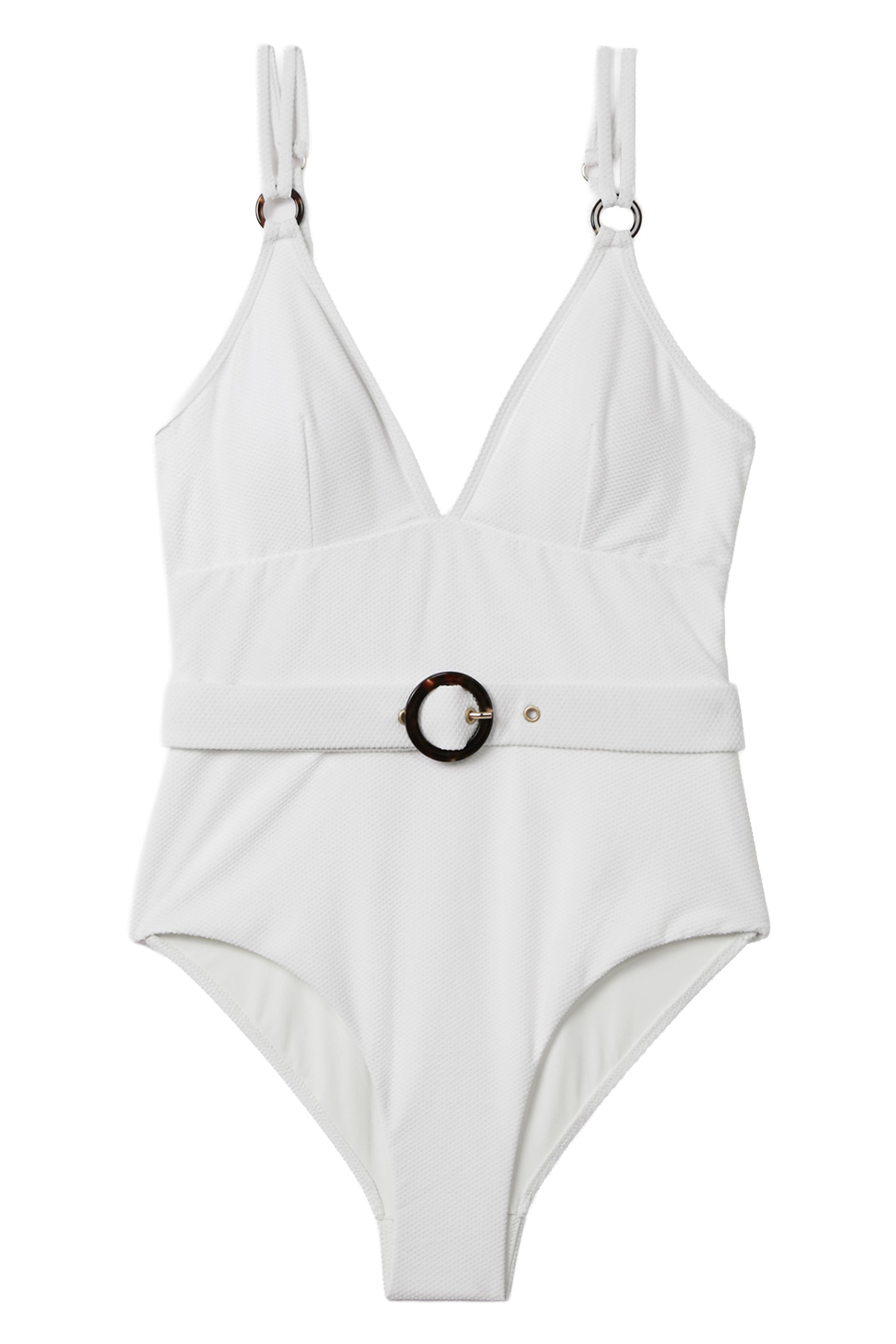 BELTED SWIMSUIT WHITE 3