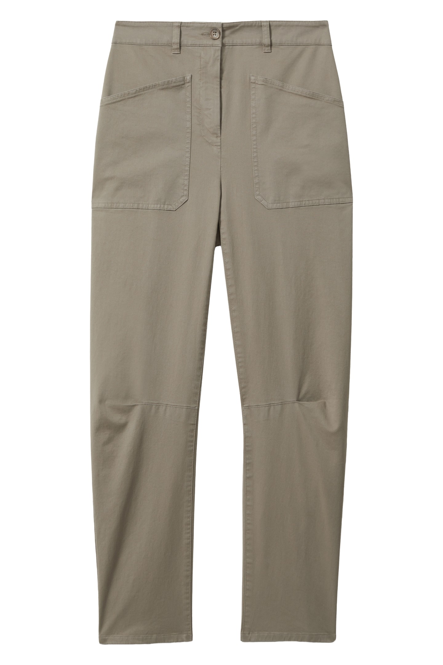 COTTON BARREL LEG TROUSER OLIVE 3