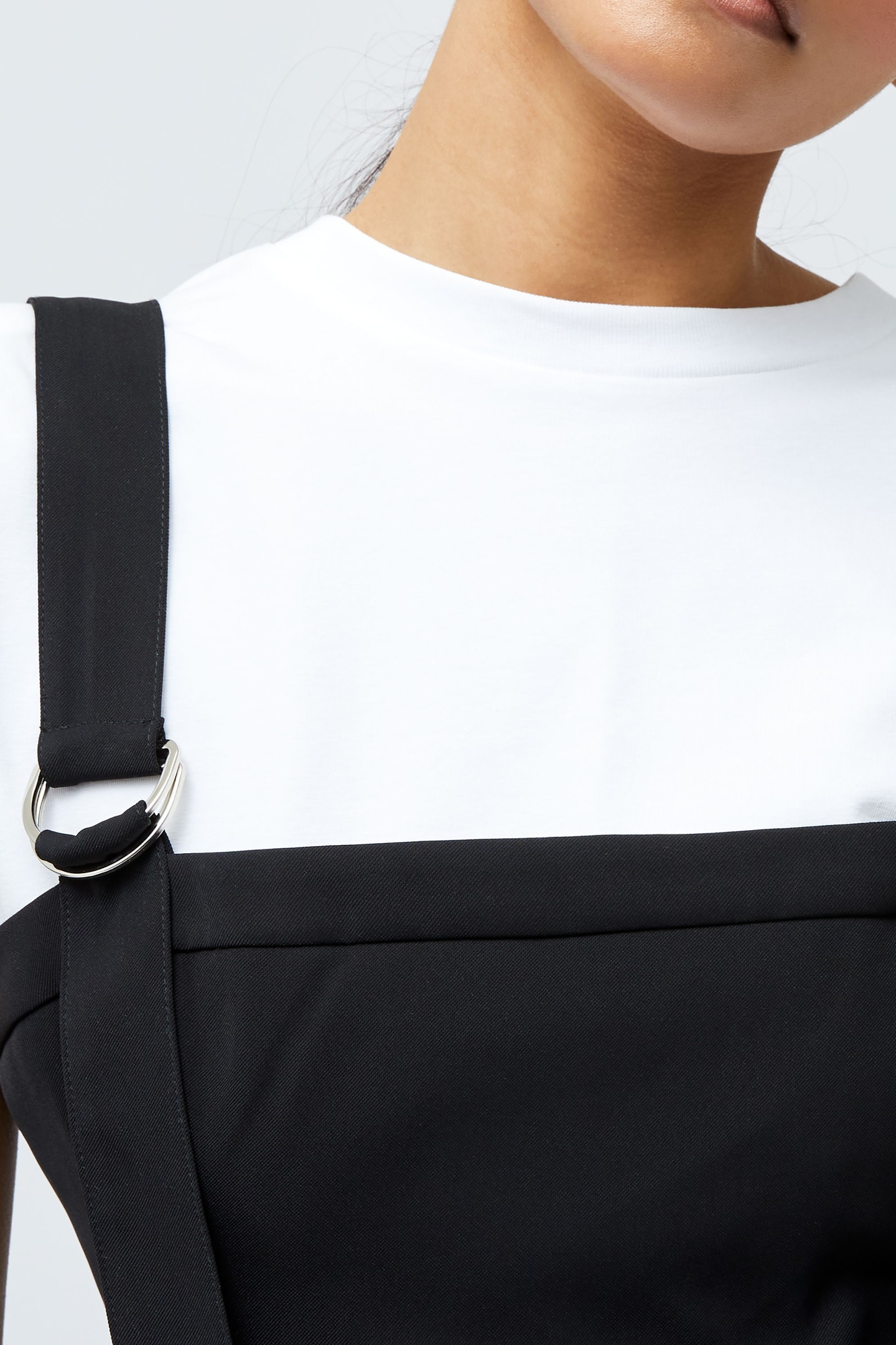 HARRIE SUITING PINAFORE MIDI BLACK 6