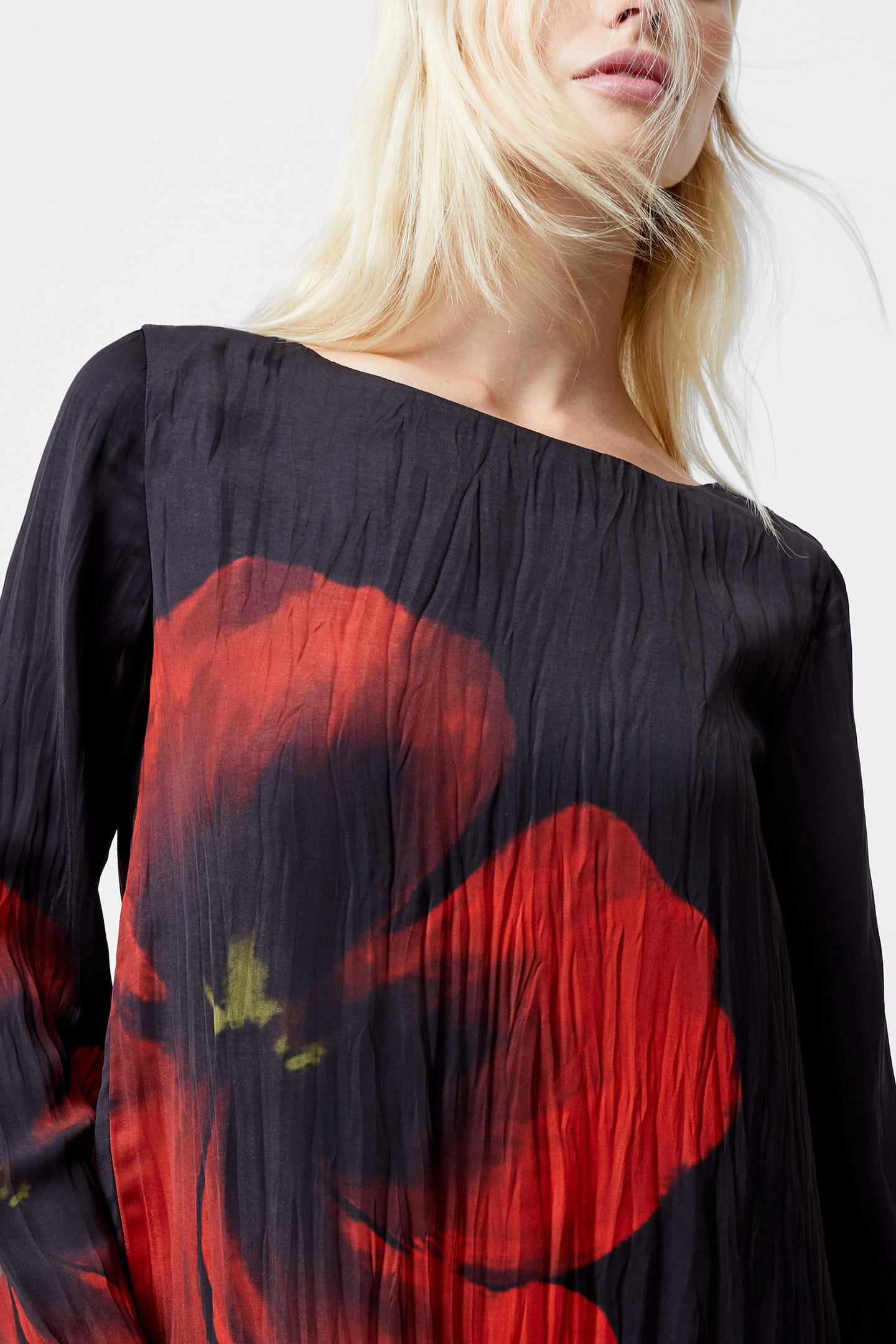 DELILAH ALORA SATIN MINI DRESS BLACK 4