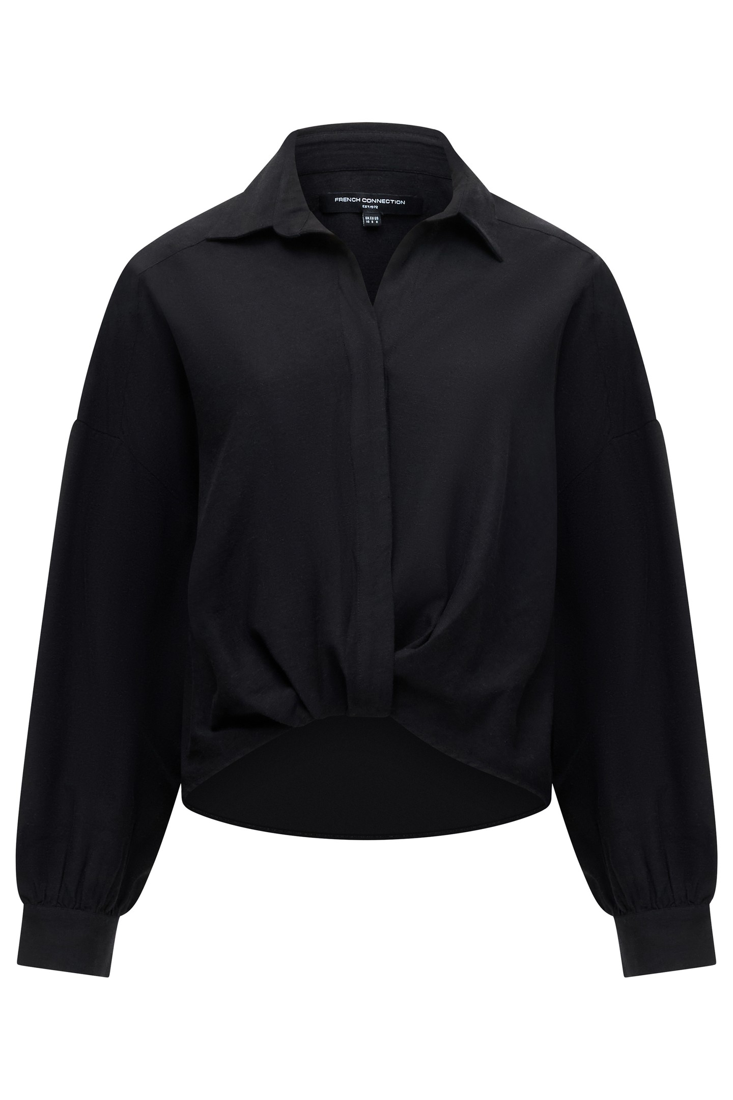 ARIETTE LIN BLENDLS TUCK SHIRT BLACK 4